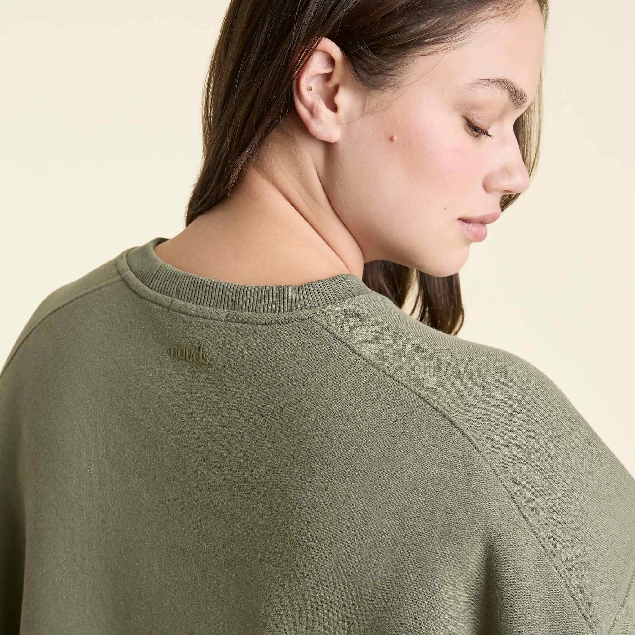 Classic Crewneck Sweatshirt | Olive sold by nuuds product image thumbnail 5