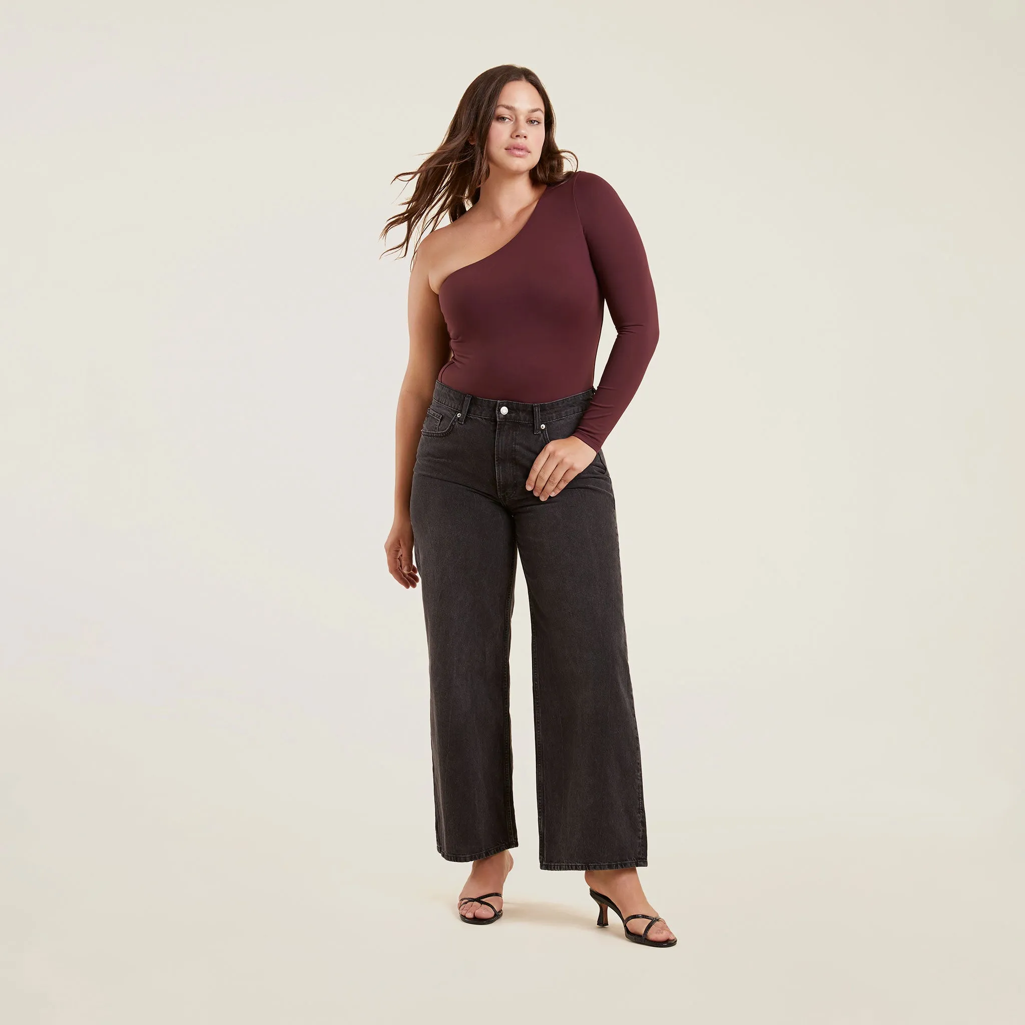 One Shoulder Bodysuit | Merlot sold by nuuds product image thumbnail 2