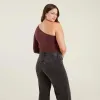 One Shoulder Bodysuit | Merlot sold by nuuds