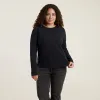 Vintage Cotton Long Sleeve Everyday T-Shirt | Black sold by nuuds