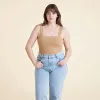 Square Neck Tank Bodysuit | Cinnamon sold by nuuds