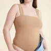 Square Neck Tank Bodysuit | Cinnamon sold by nuuds