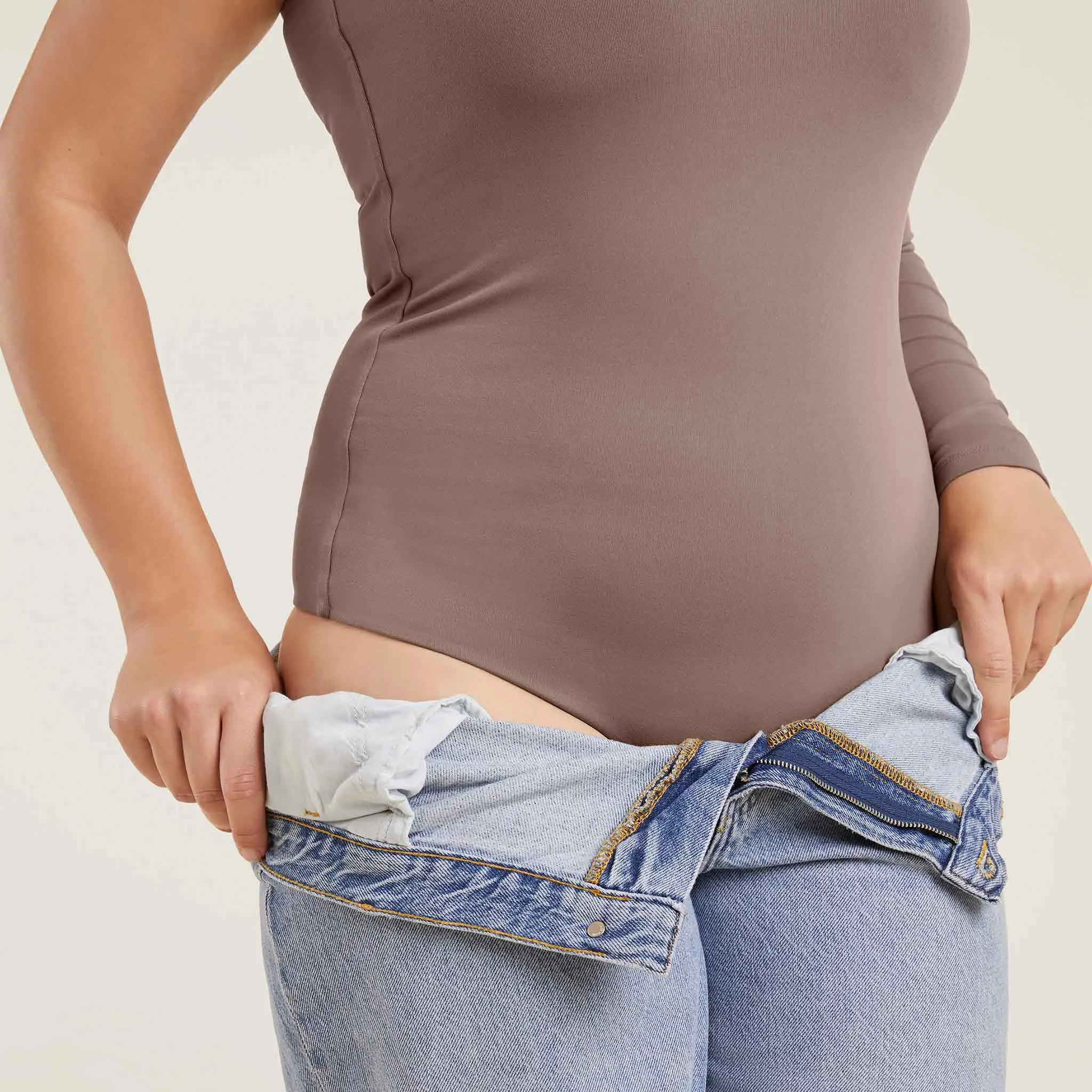 One Shoulder Bodysuit | Mocha sold by nuuds product image thumbnail 5