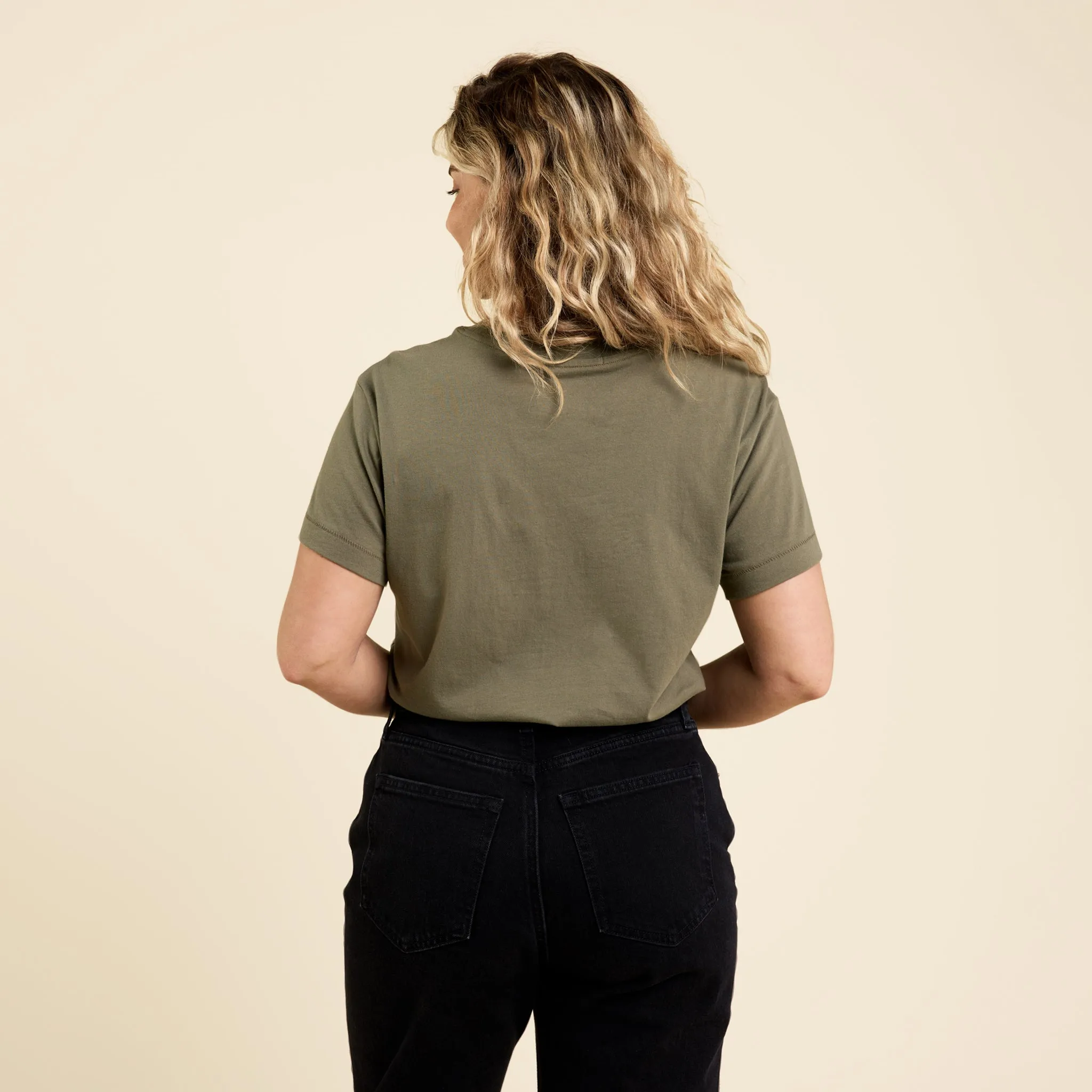 Soft Cotton Everyday T-Shirt Bodysuit | Olive sold by nuuds product image thumbnail 4
