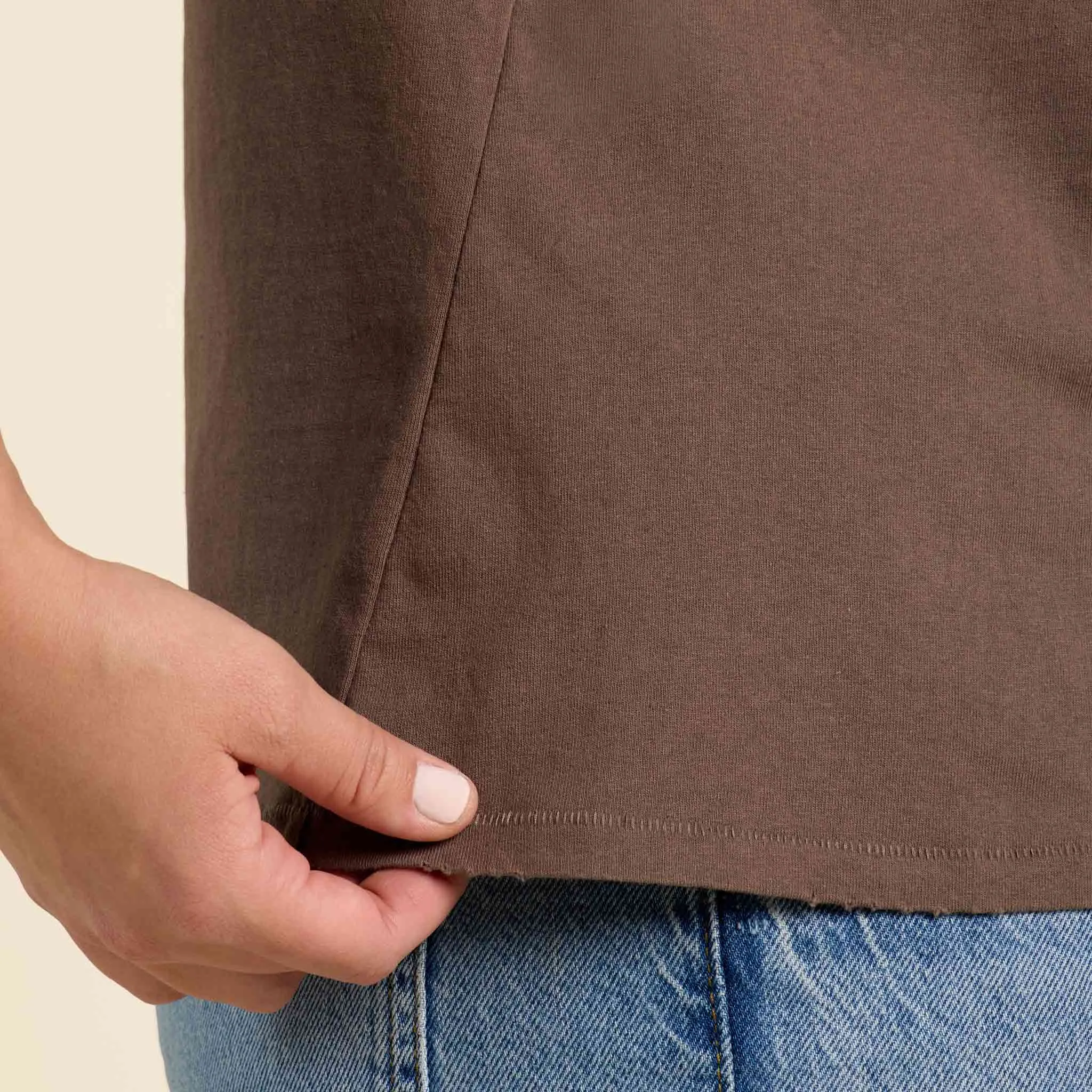 Vintage Cotton Everyday T-Shirt | Mocha sold by nuuds product image thumbnail 5