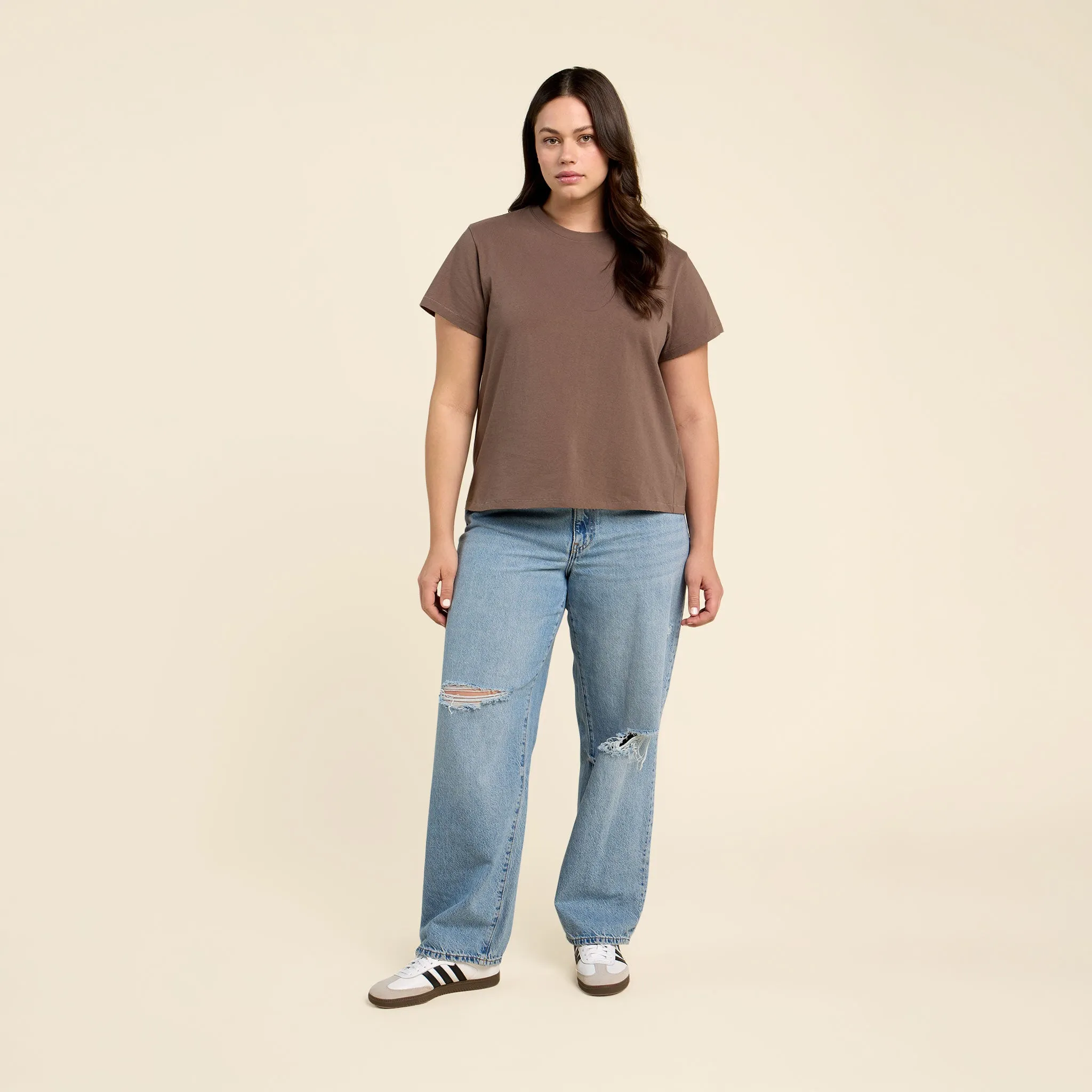 Vintage Cotton Everyday T-Shirt | Mocha sold by nuuds product image thumbnail 2