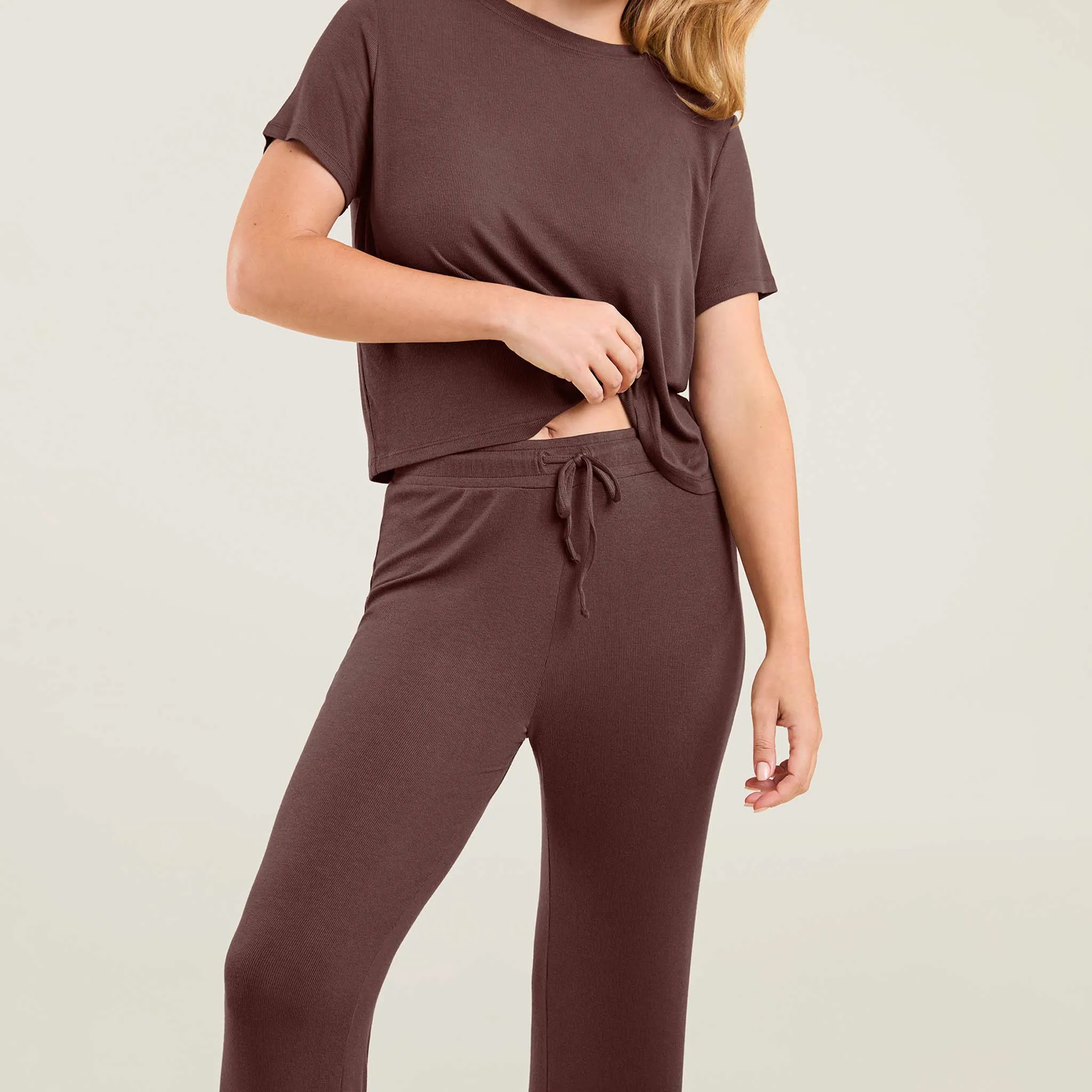 Ribbed Pajama Set | Coffee sold by nuuds product image thumbnail 5