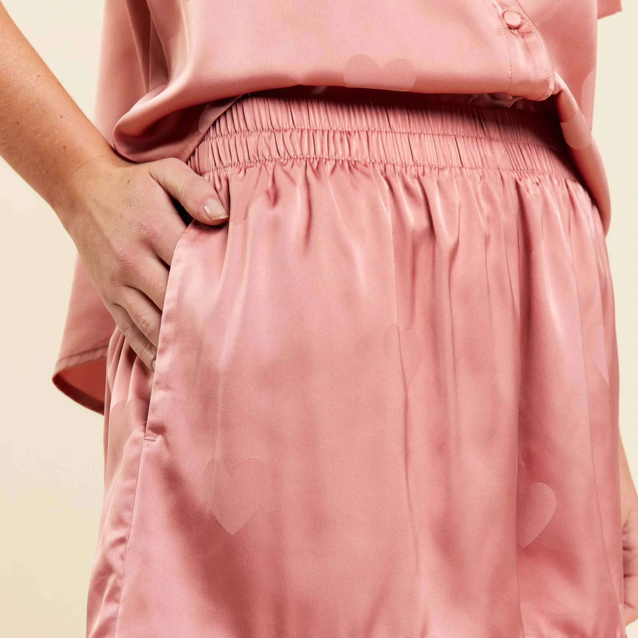 Heart Pajama Set | Dusty Rose sold by nuuds product image thumbnail 5