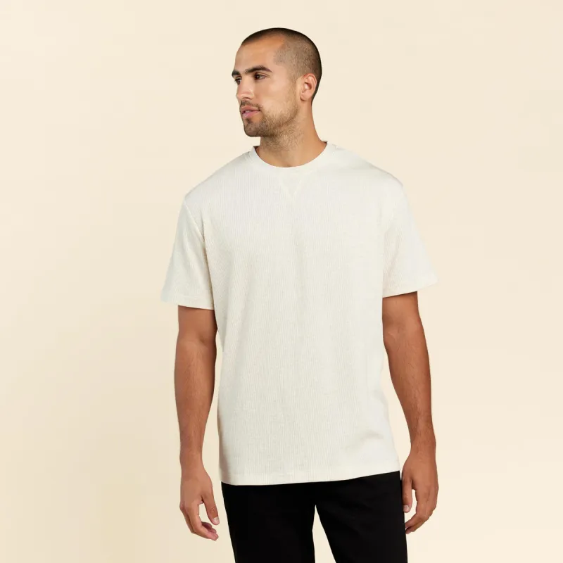 Waffle T-Shirt | Heather Bone made by nuuds