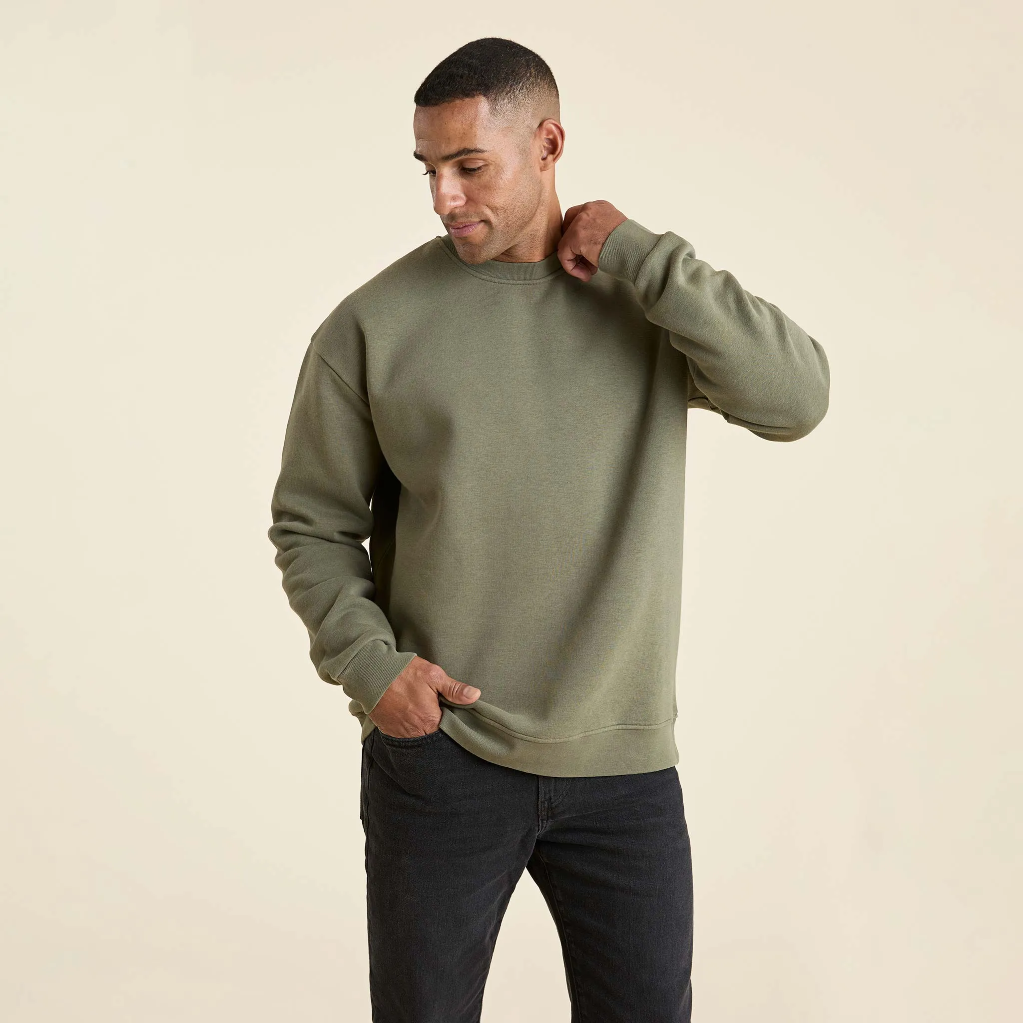 Men's Classic Crewneck Sweatshirt | Olive sold by nuuds