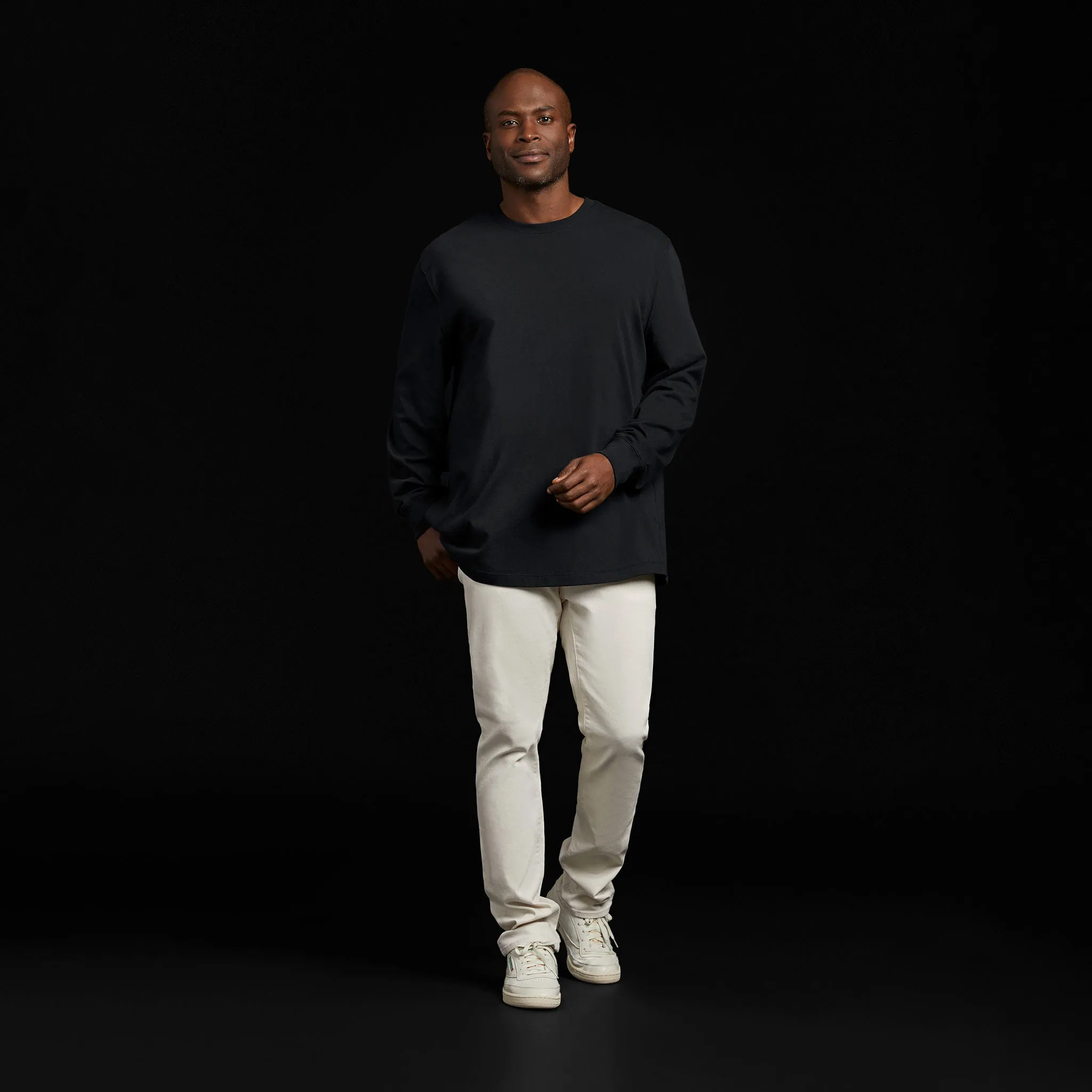 Long Sleeve Boxy Tee | Black sold by nuuds product image thumbnail 2