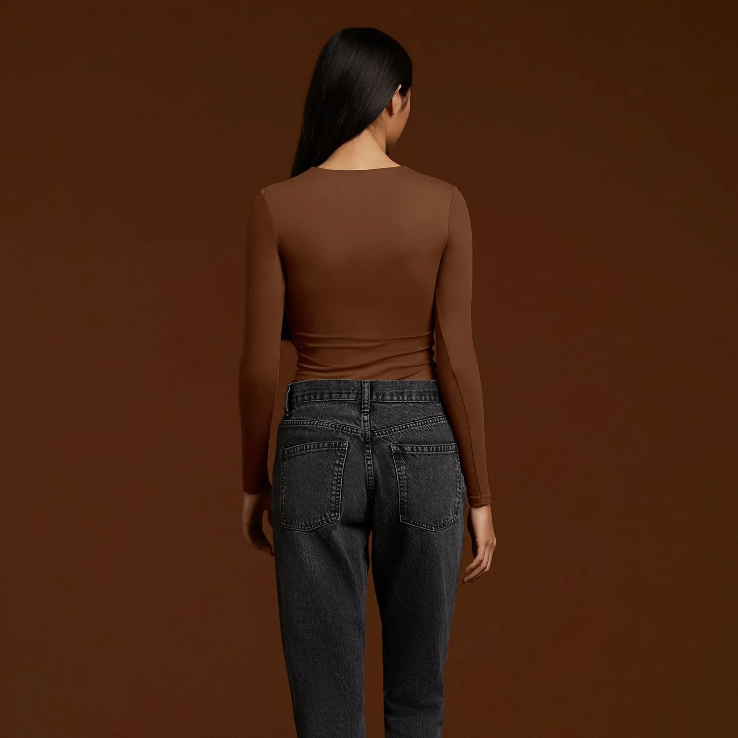 Seamless Long Sleeve Shirt | Chocolate sold by nuuds product image thumbnail 4