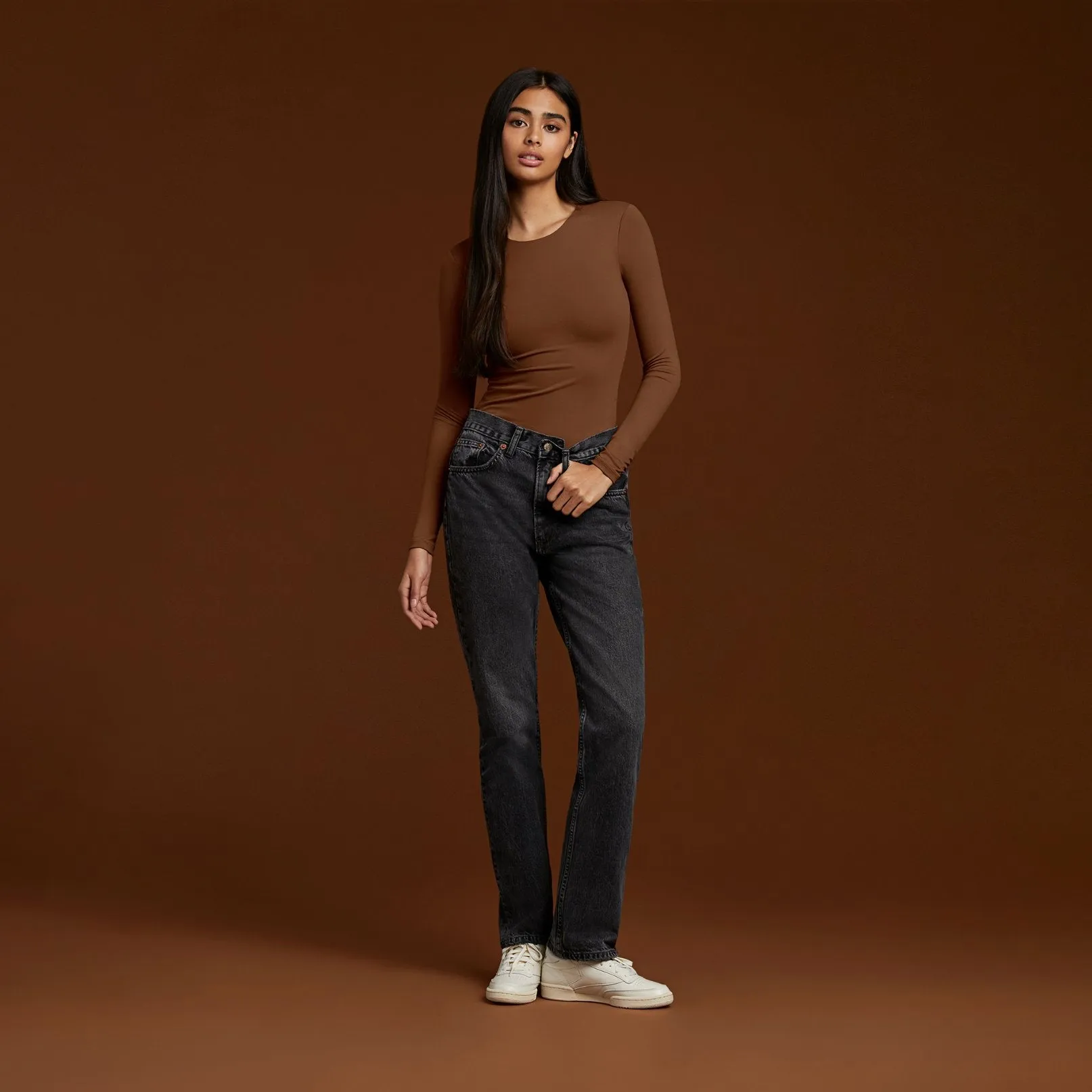 Seamless Long Sleeve Shirt | Chocolate sold by nuuds product image thumbnail 2