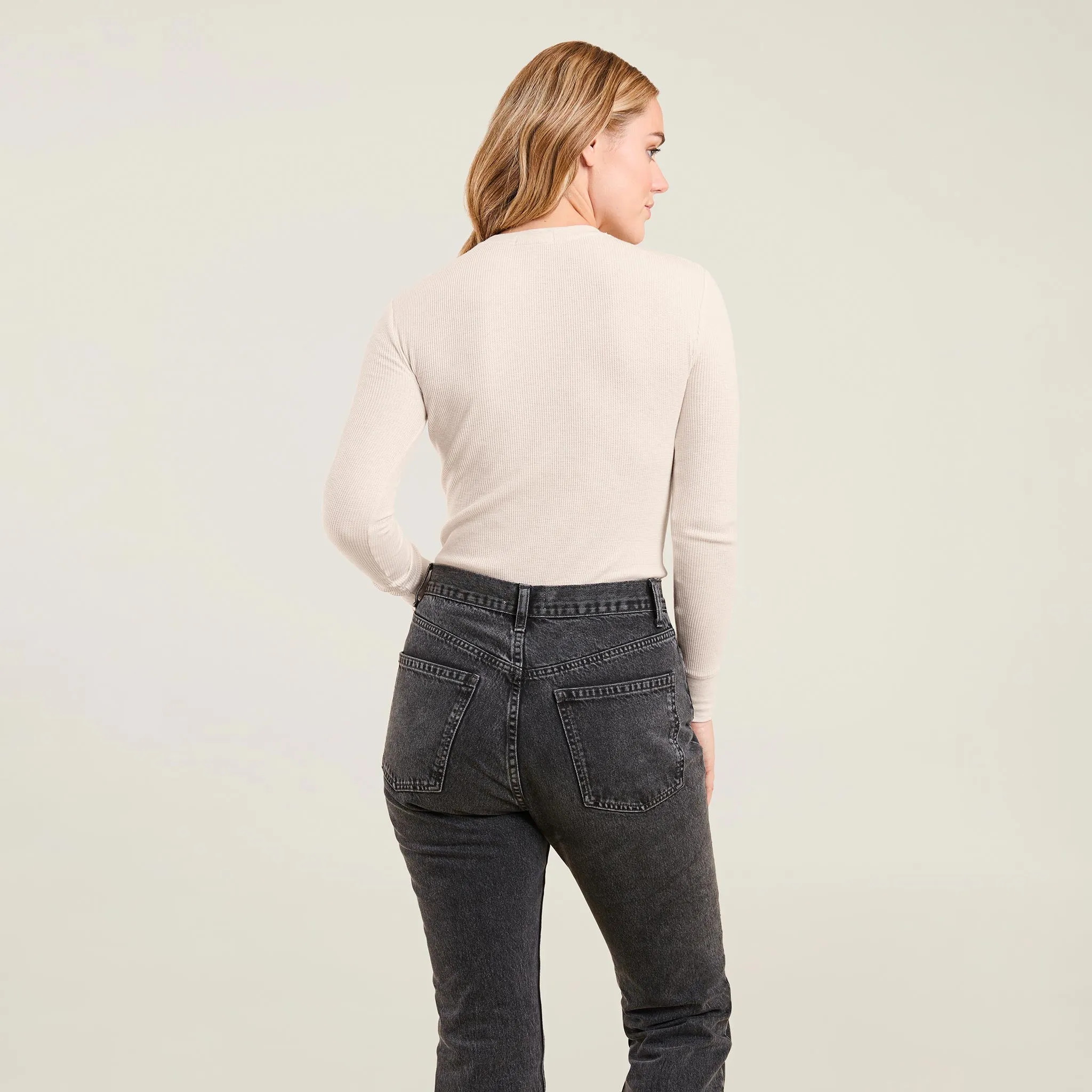 Waffle Bodysuit | Heather Bone sold by nuuds product image thumbnail 4