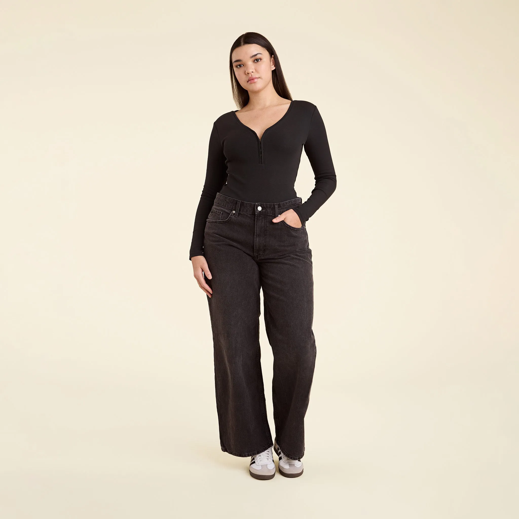 Hook & Eye Bodysuit | Black sold by nuuds product image thumbnail 2