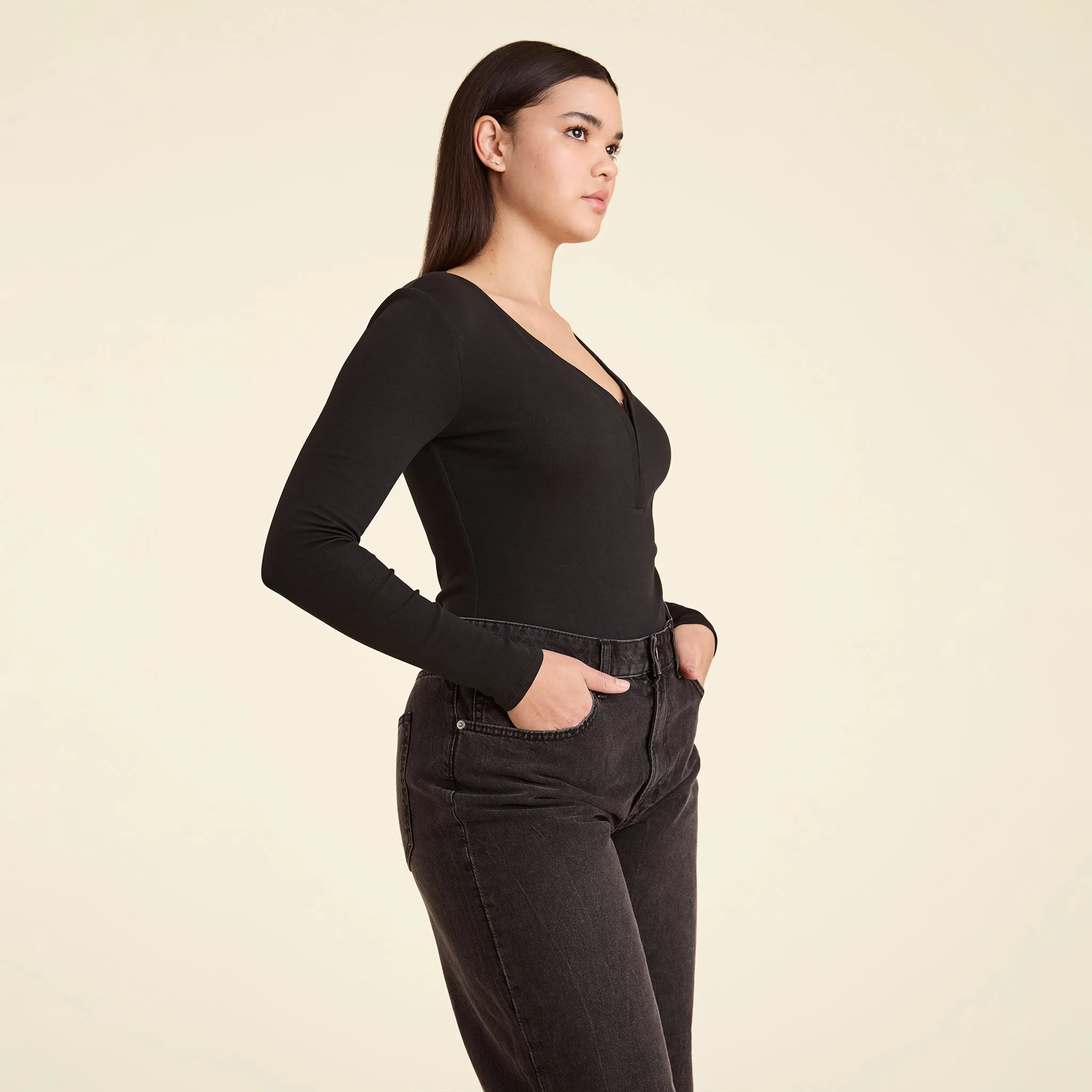 Hook & Eye Bodysuit | Black sold by nuuds product image thumbnail 3