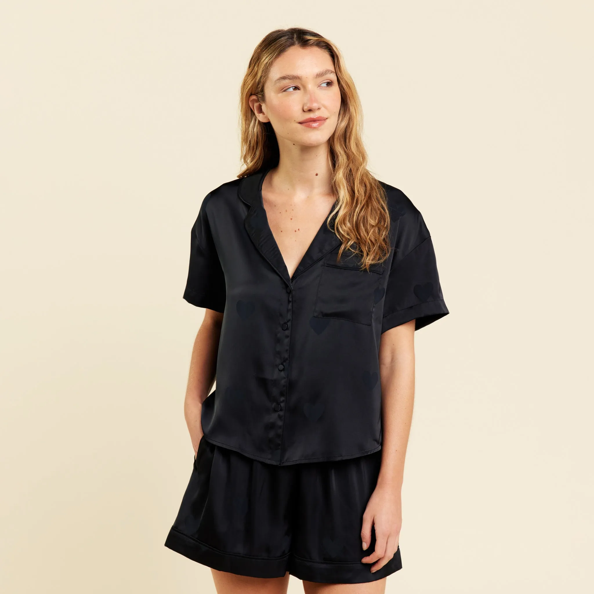 Heart Pajama Set | Black sold by nuuds