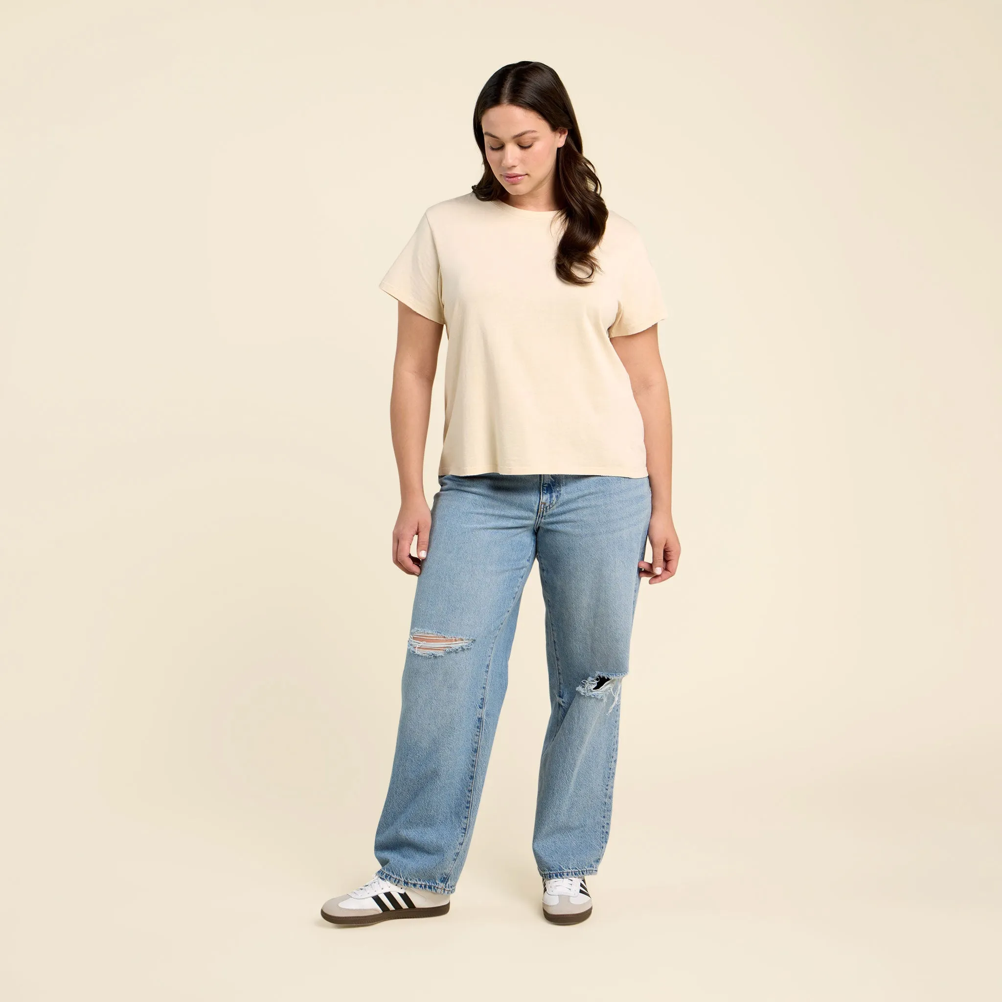 Vintage Cotton Everyday T-Shirt | Bone sold by nuuds product image thumbnail 2