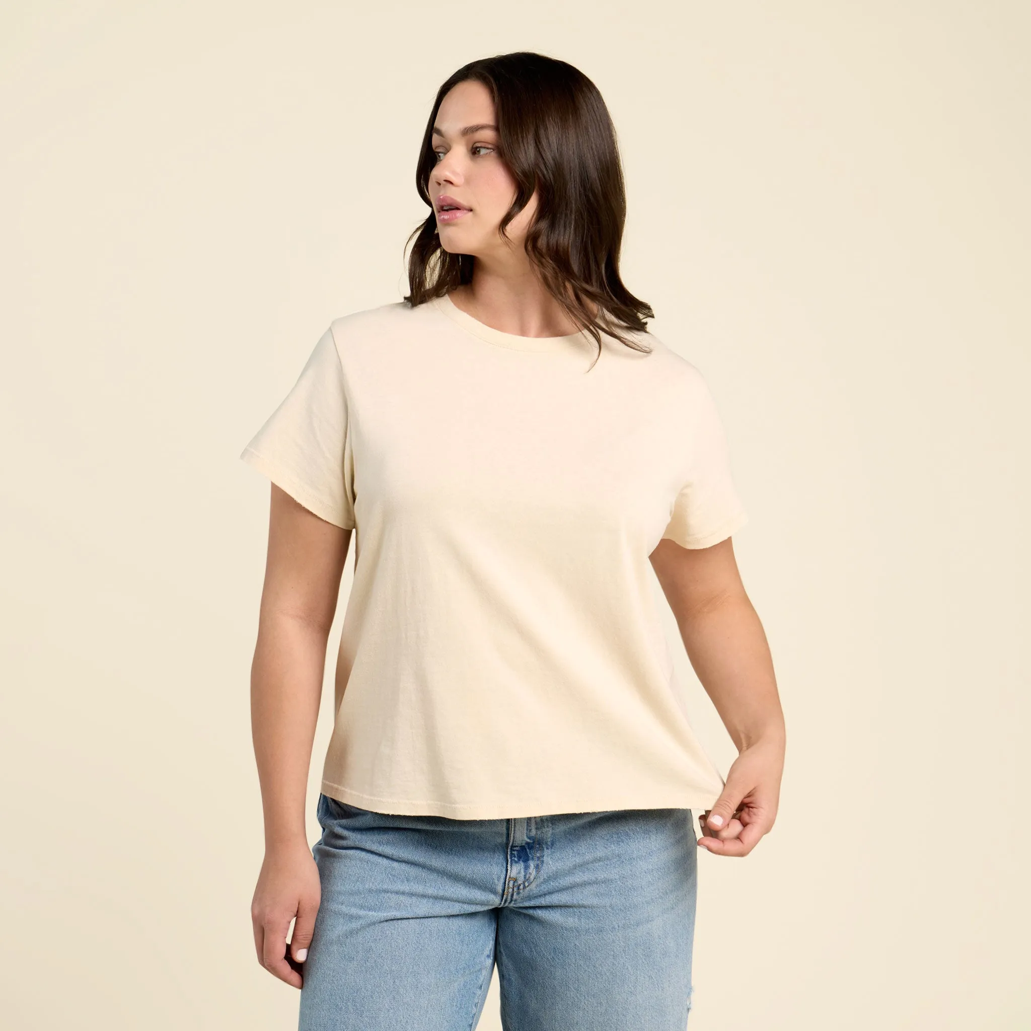 Vintage Cotton Everyday T-Shirt | Bone sold by nuuds product image thumbnail 4