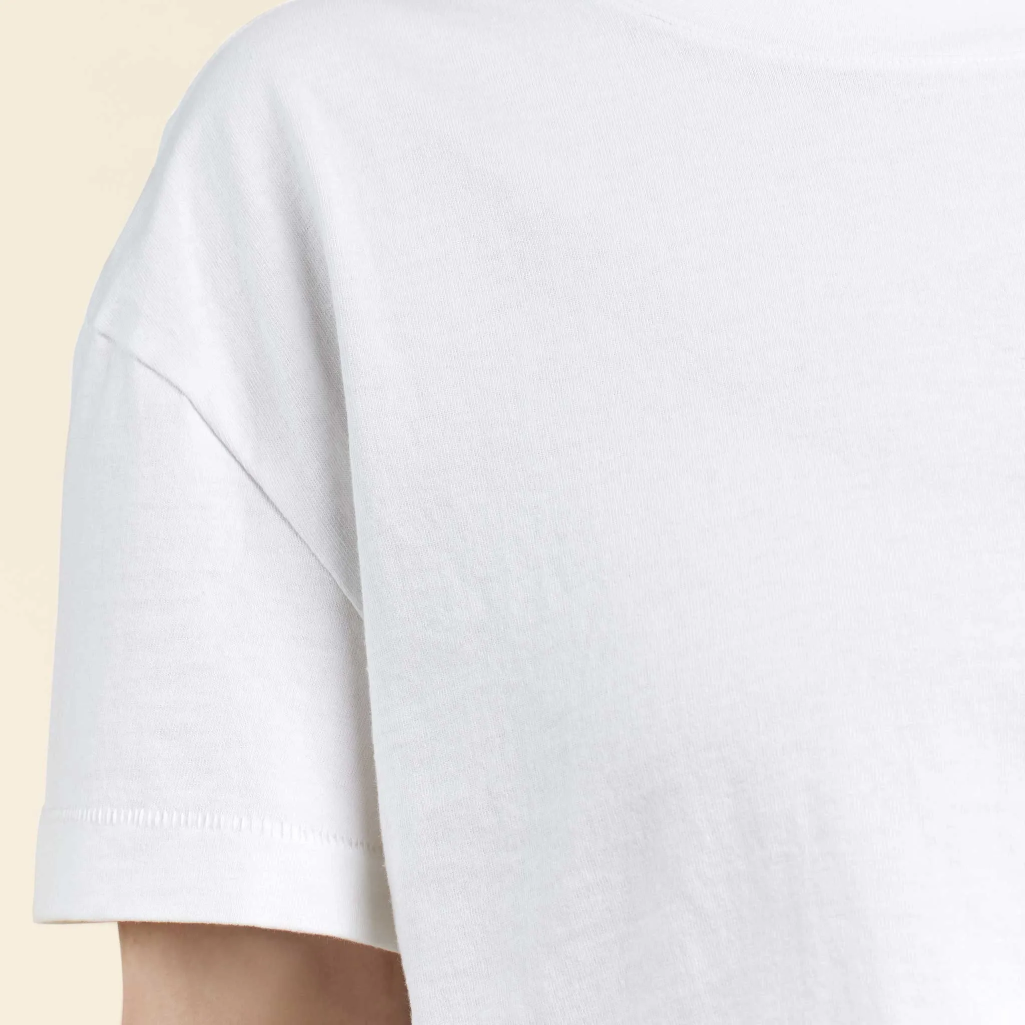 Vintage Cotton Cropped Tee | White sold by nuuds product image thumbnail 5
