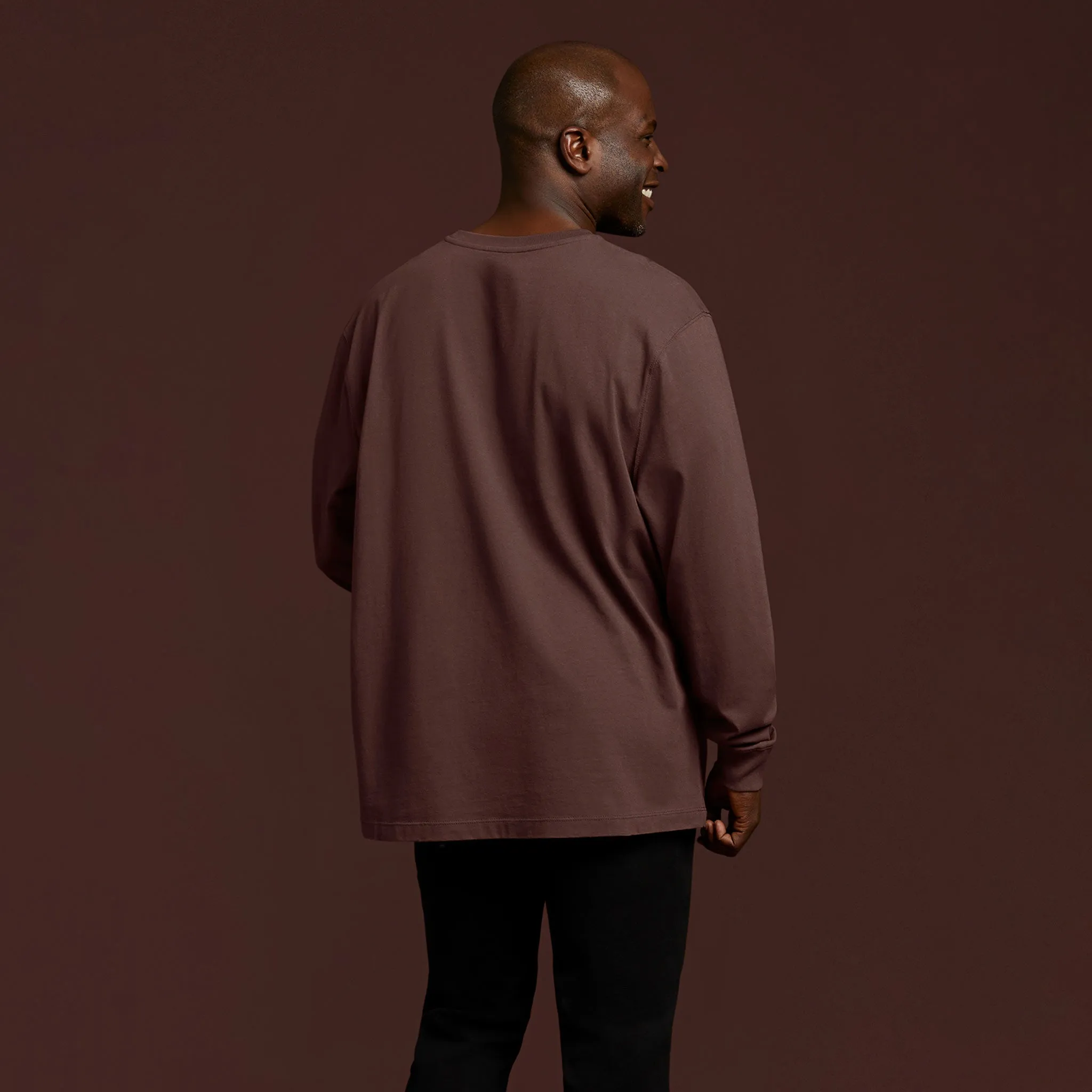 Long Sleeve Boxy Tee | Coffee sold by nuuds product image thumbnail 4