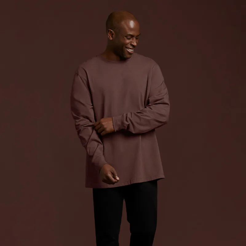 Long Sleeve Boxy Tee | Coffee sold by nuuds