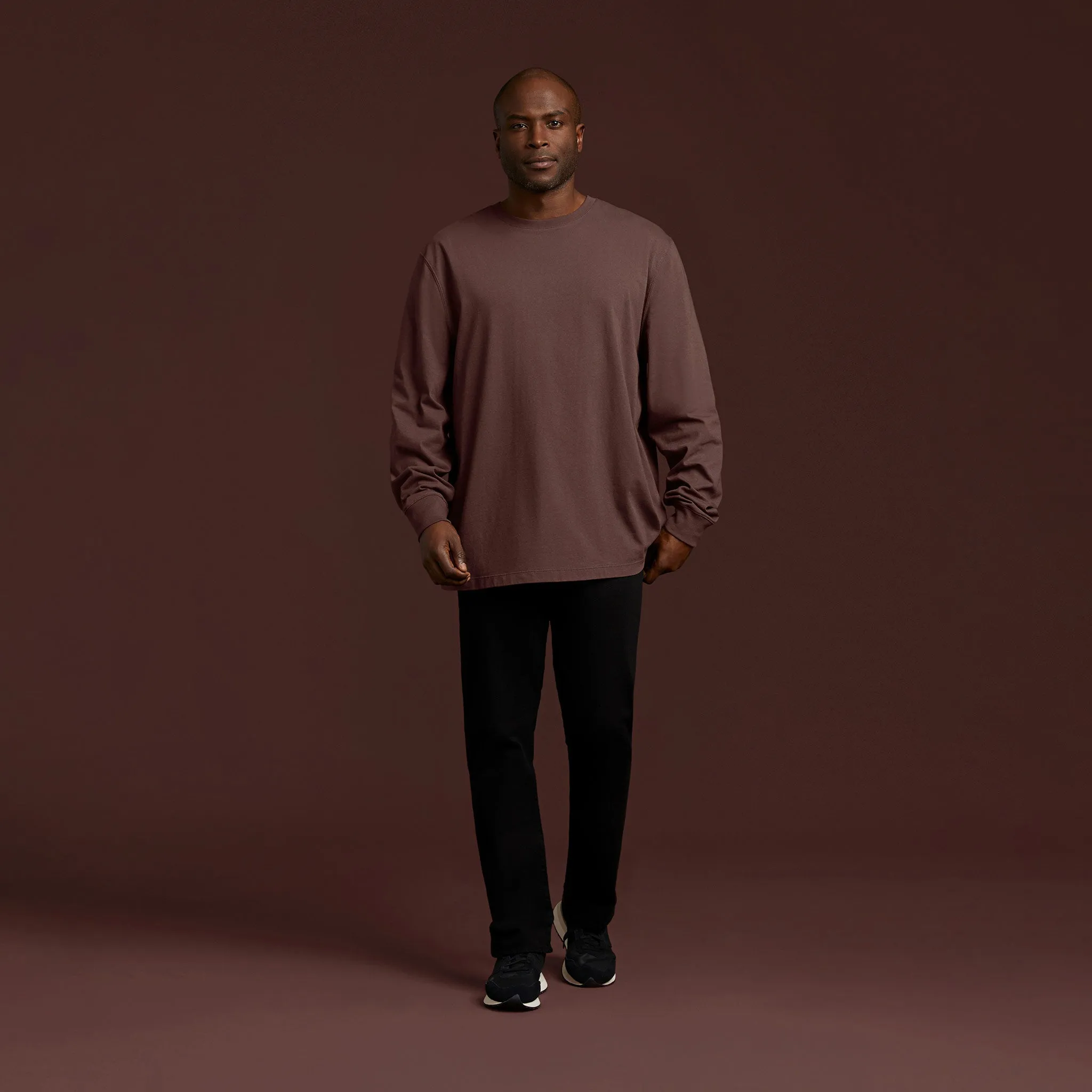 Long Sleeve Boxy Tee | Coffee sold by nuuds product image thumbnail 2