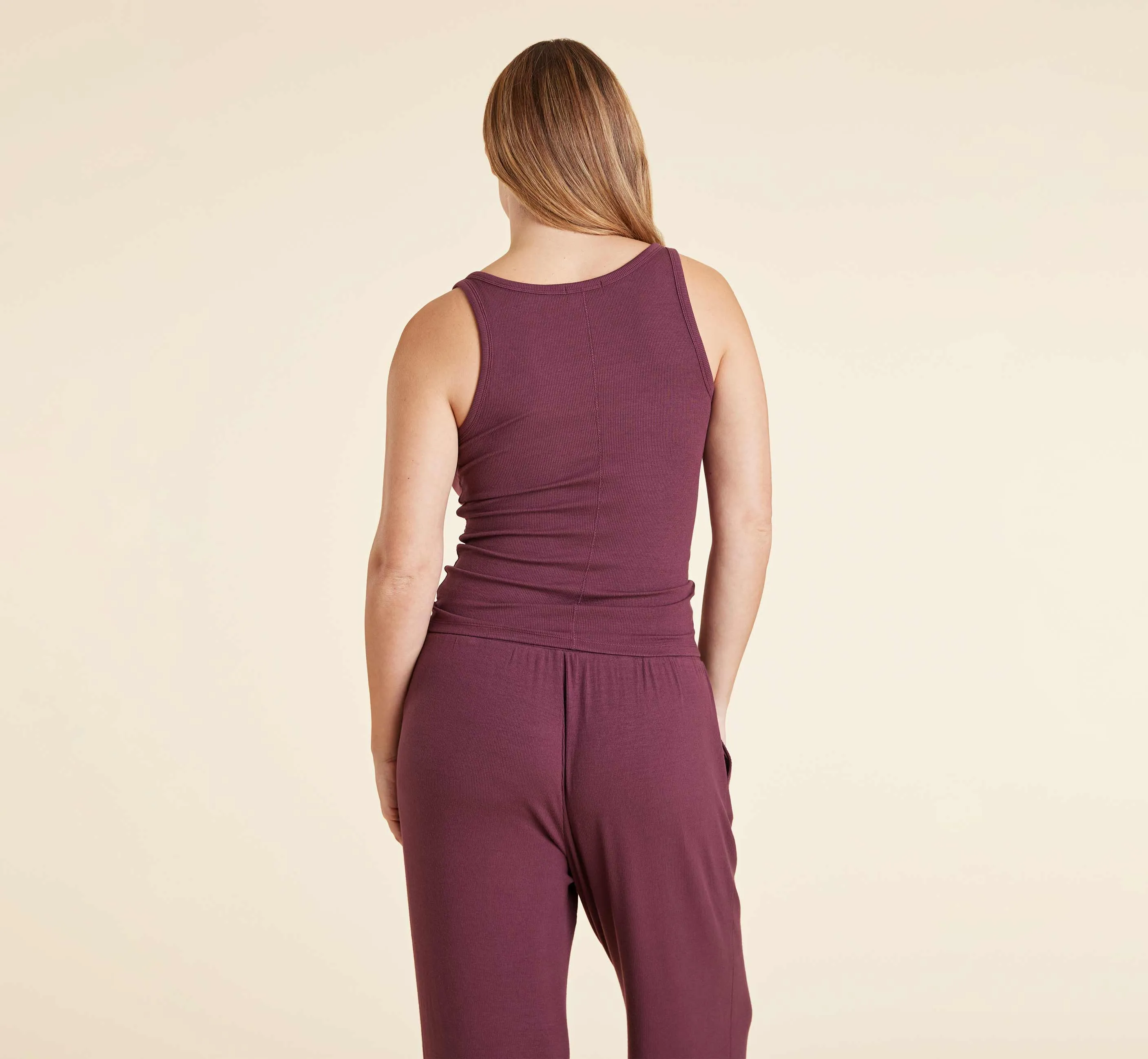 Slinky Rib Tank | Merlot sold by nuuds product image thumbnail 4