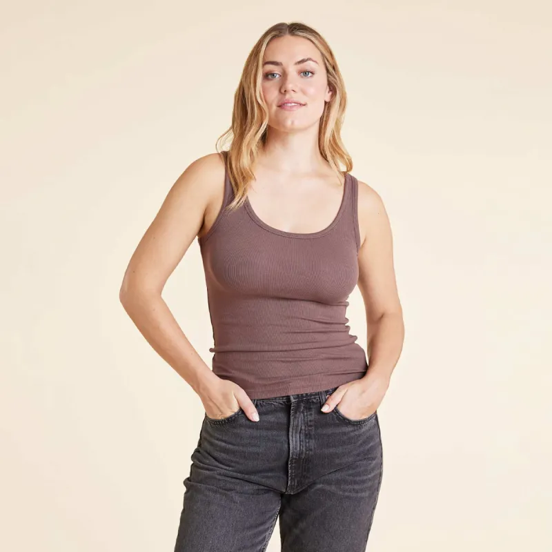 Slinky Rib Tank | Coffee sold by nuuds