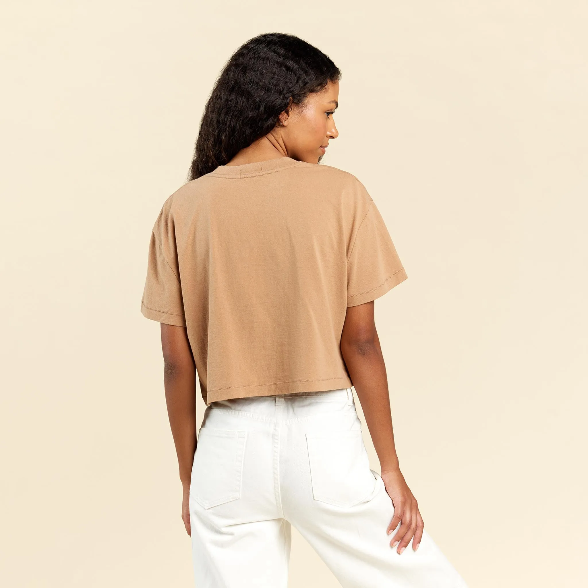 Vintage Cotton Cropped Tee | Cinnamon sold by nuuds product image thumbnail 4