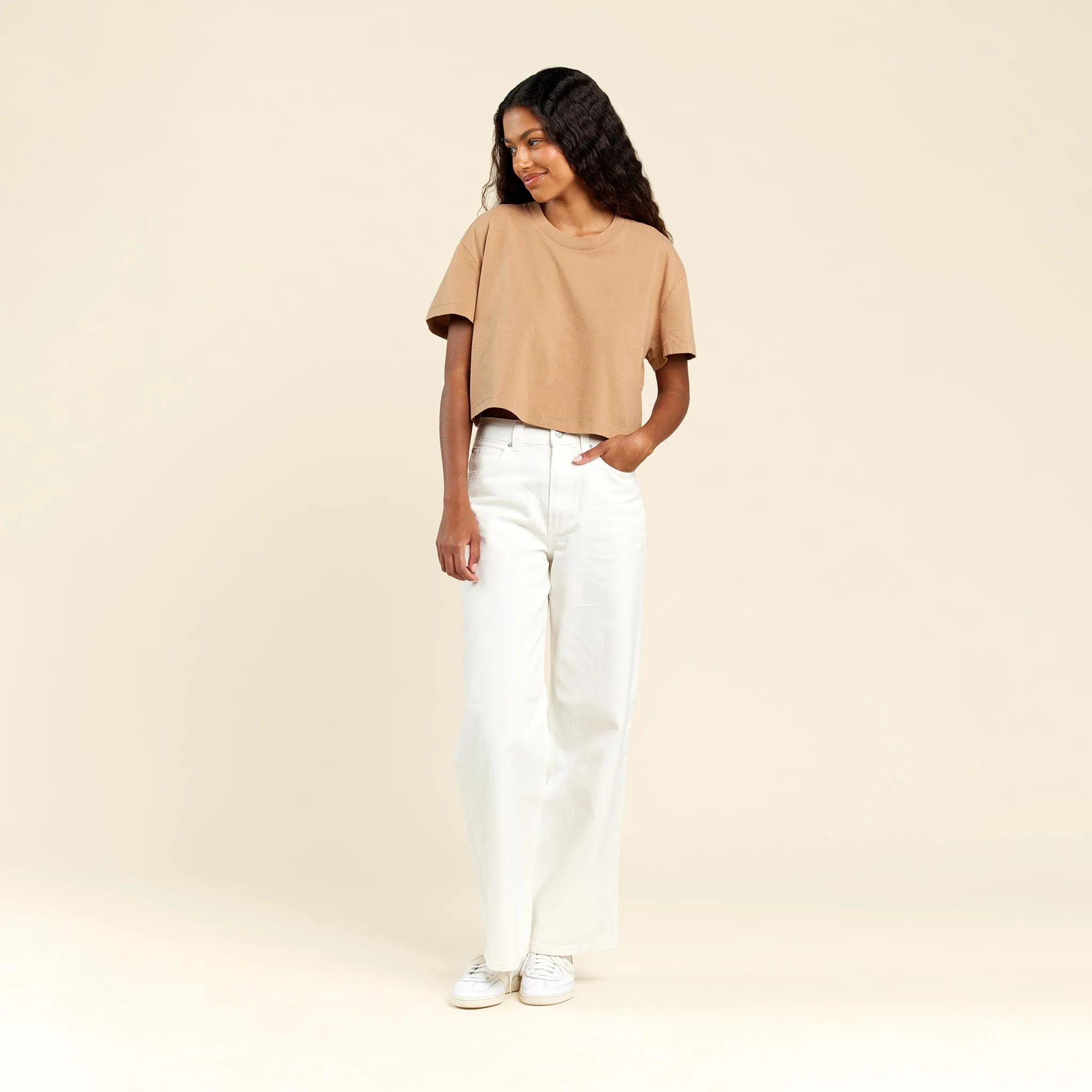 Vintage Cotton Cropped Tee | Cinnamon sold by nuuds product image thumbnail 2
