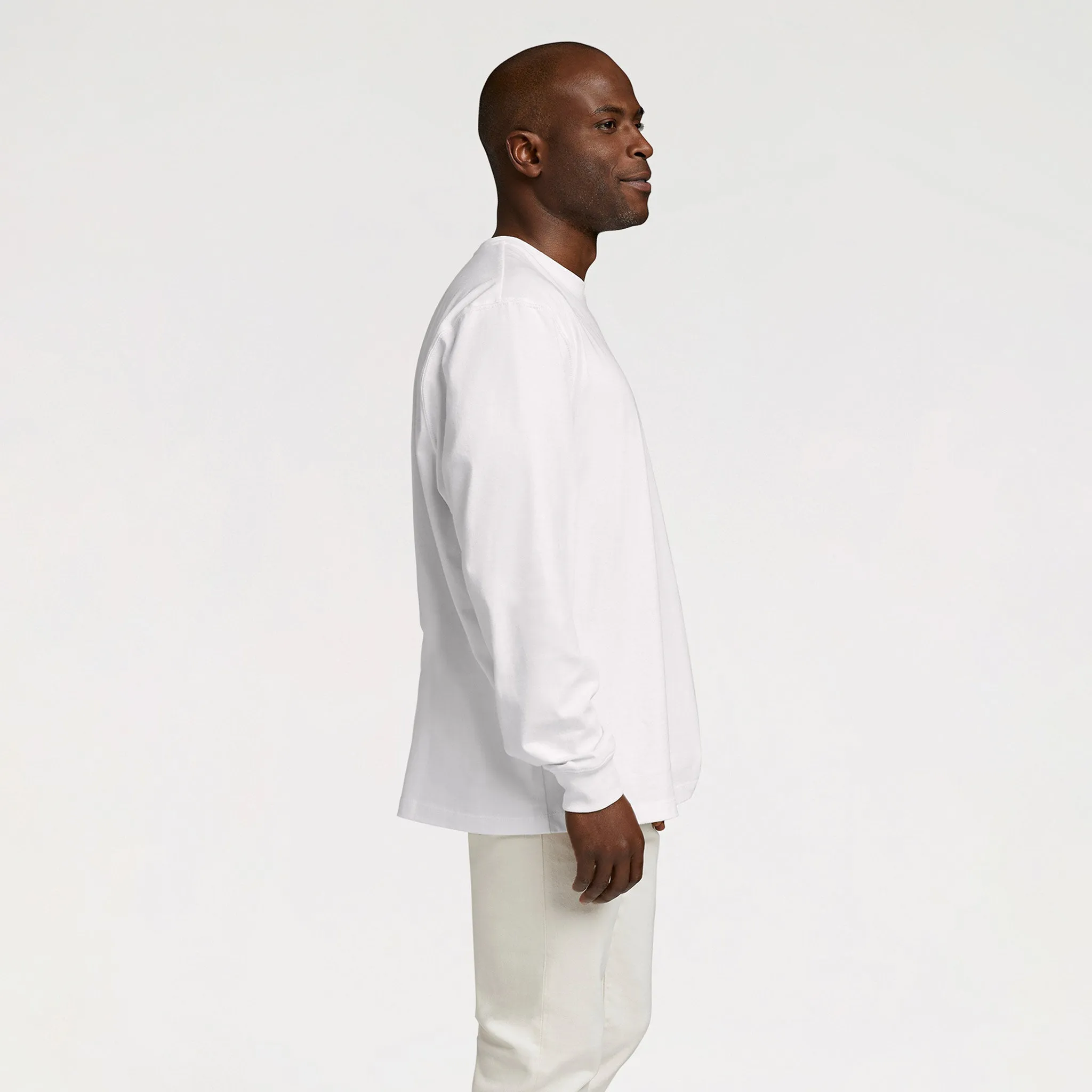 Long Sleeve Boxy Tee | White sold by nuuds product image thumbnail 3