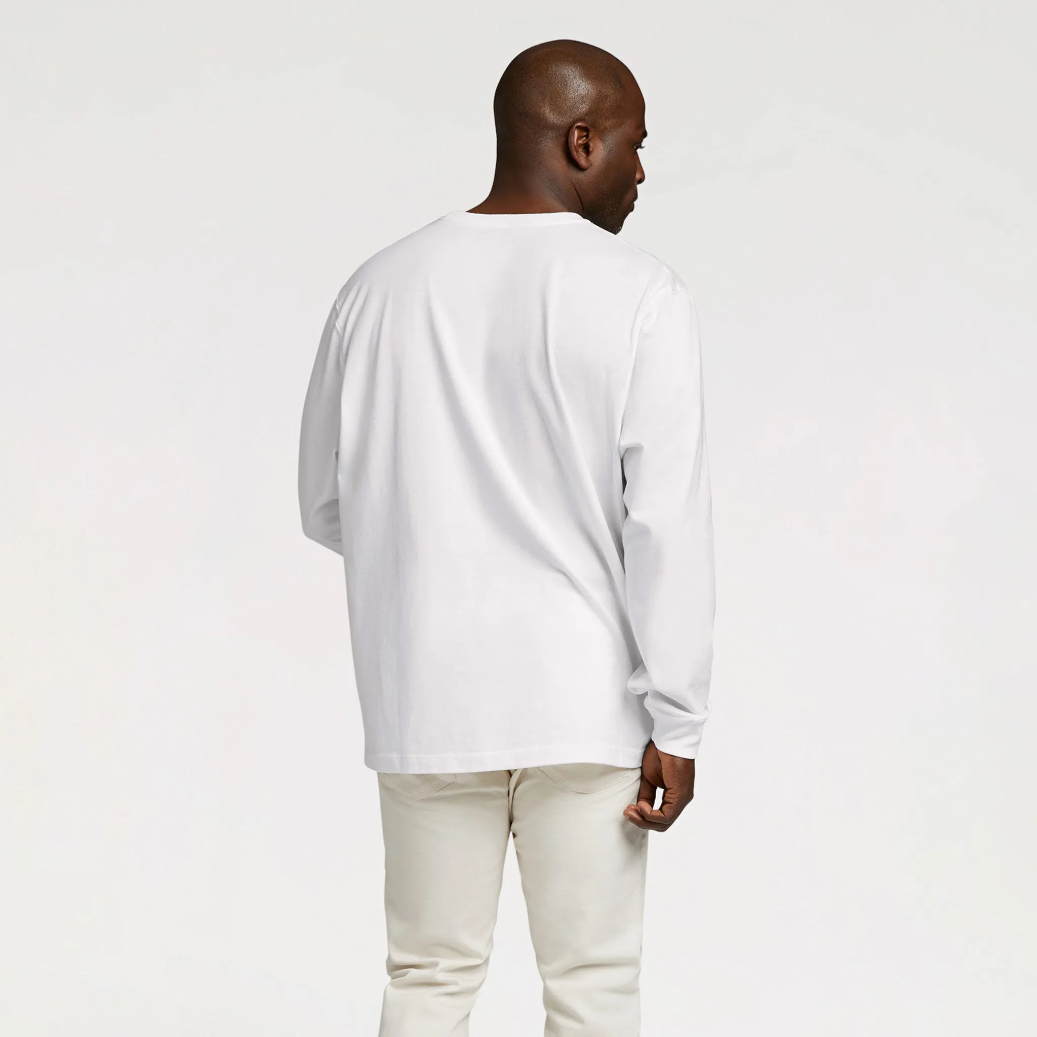 Long Sleeve Boxy Tee | White sold by nuuds product image thumbnail 4