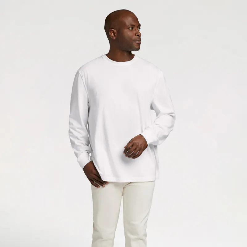 Long Sleeve Boxy Tee | White sold by nuuds