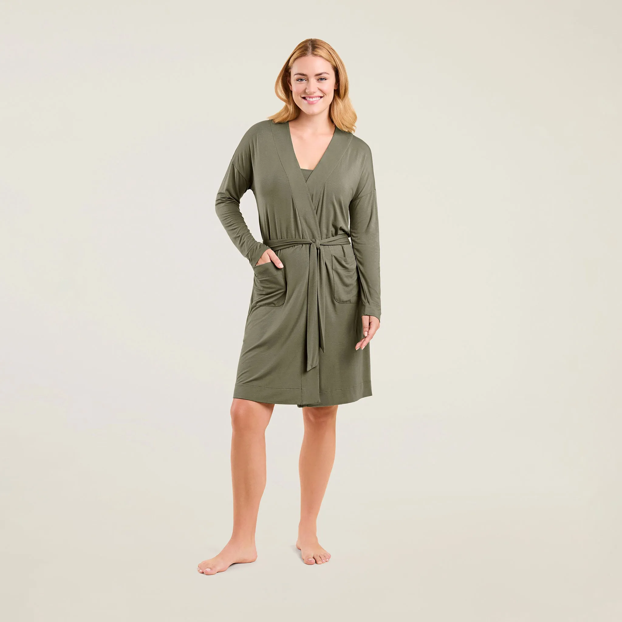 Lounge Robe | Olive sold by nuuds product image thumbnail 2