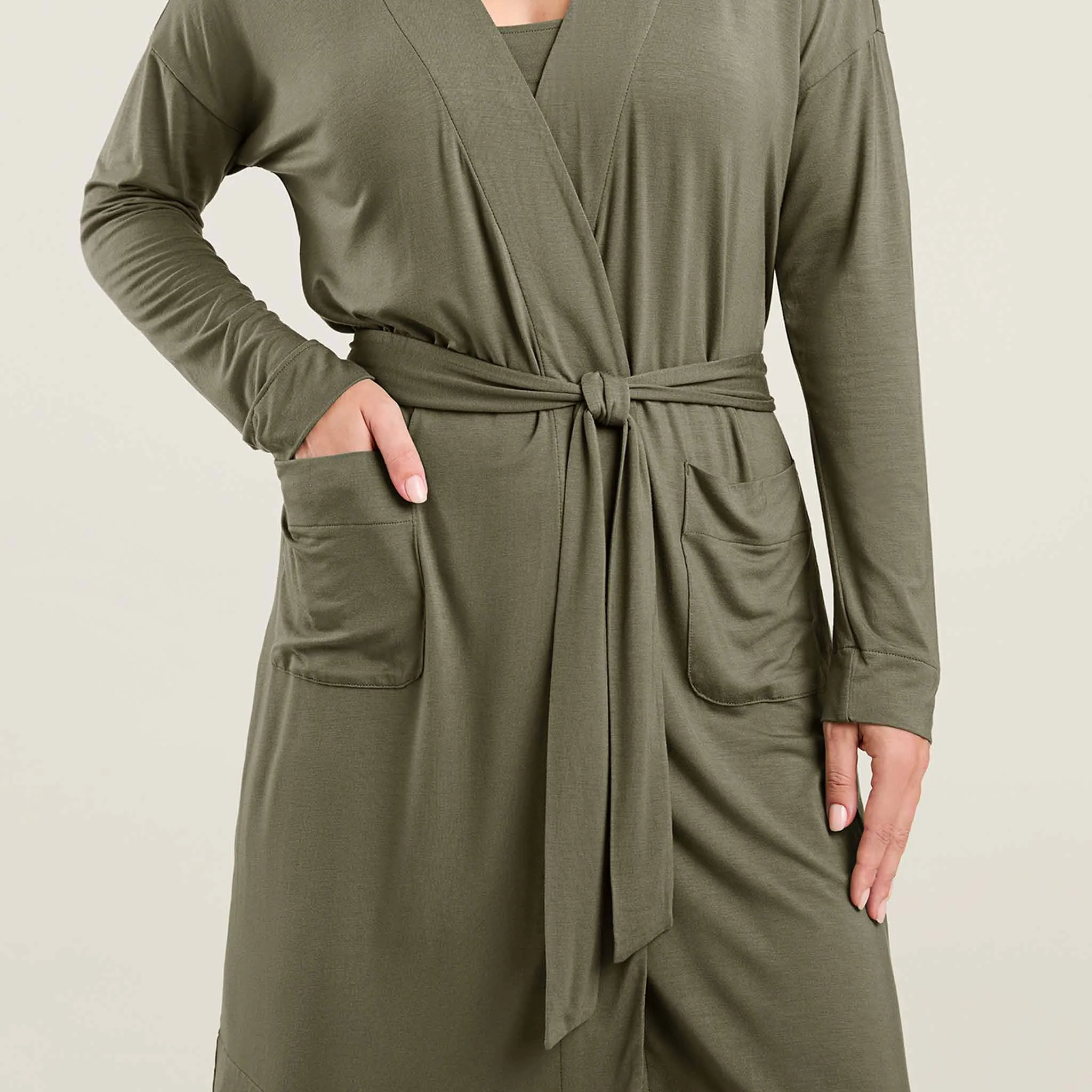 Lounge Robe | Olive sold by nuuds product image thumbnail 5
