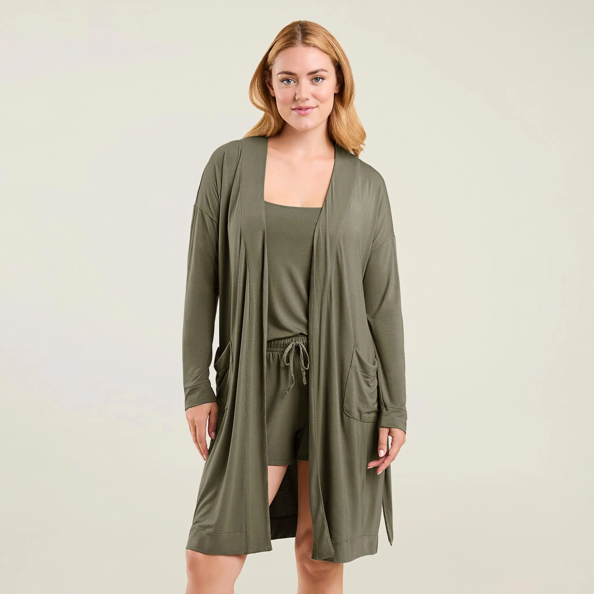 Lounge Robe | Olive sold by nuuds