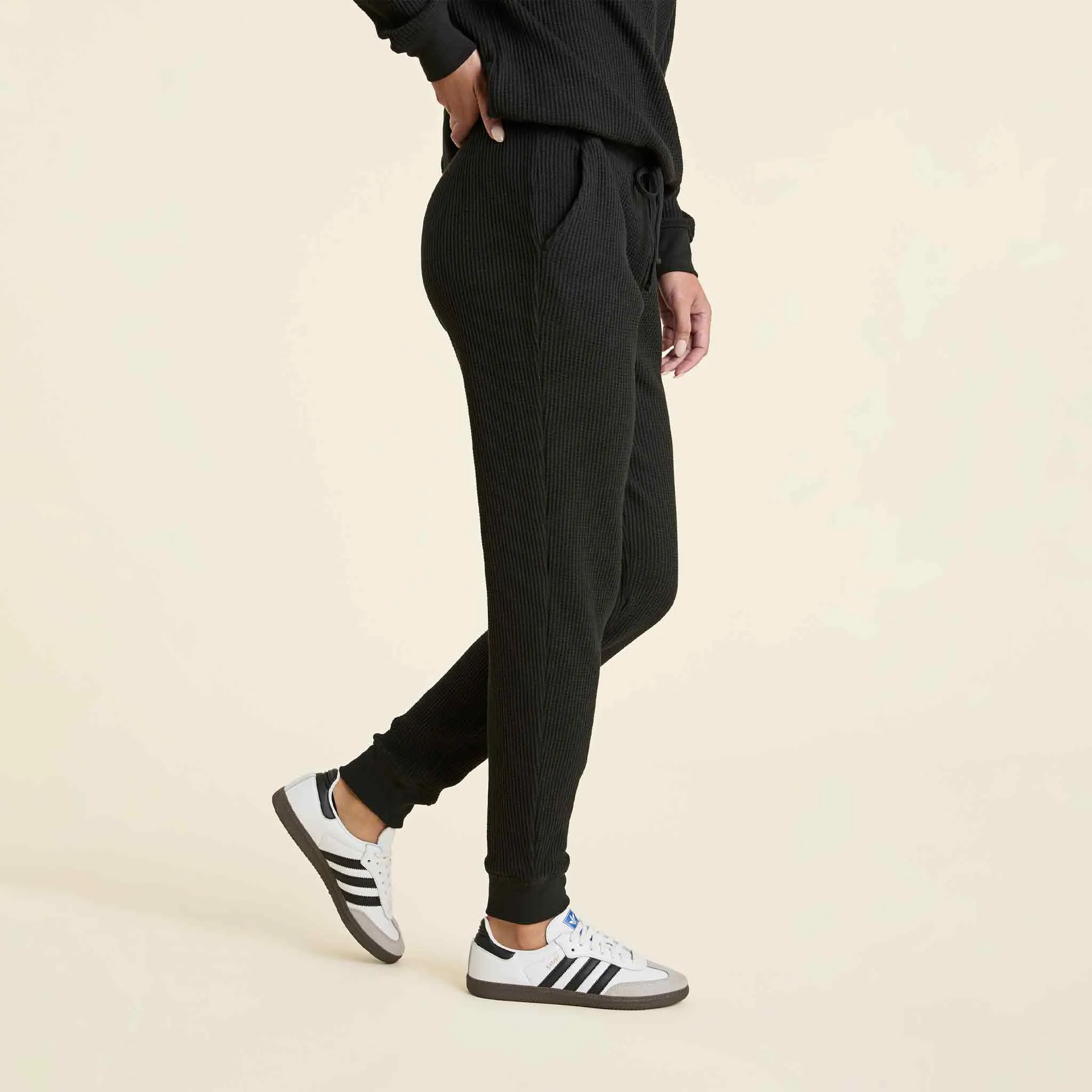Waffle Jogger | Black sold by nuuds product image thumbnail 3