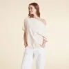 Vintage Cotton Off The Shoulder T-Shirt | Bone sold by nuuds