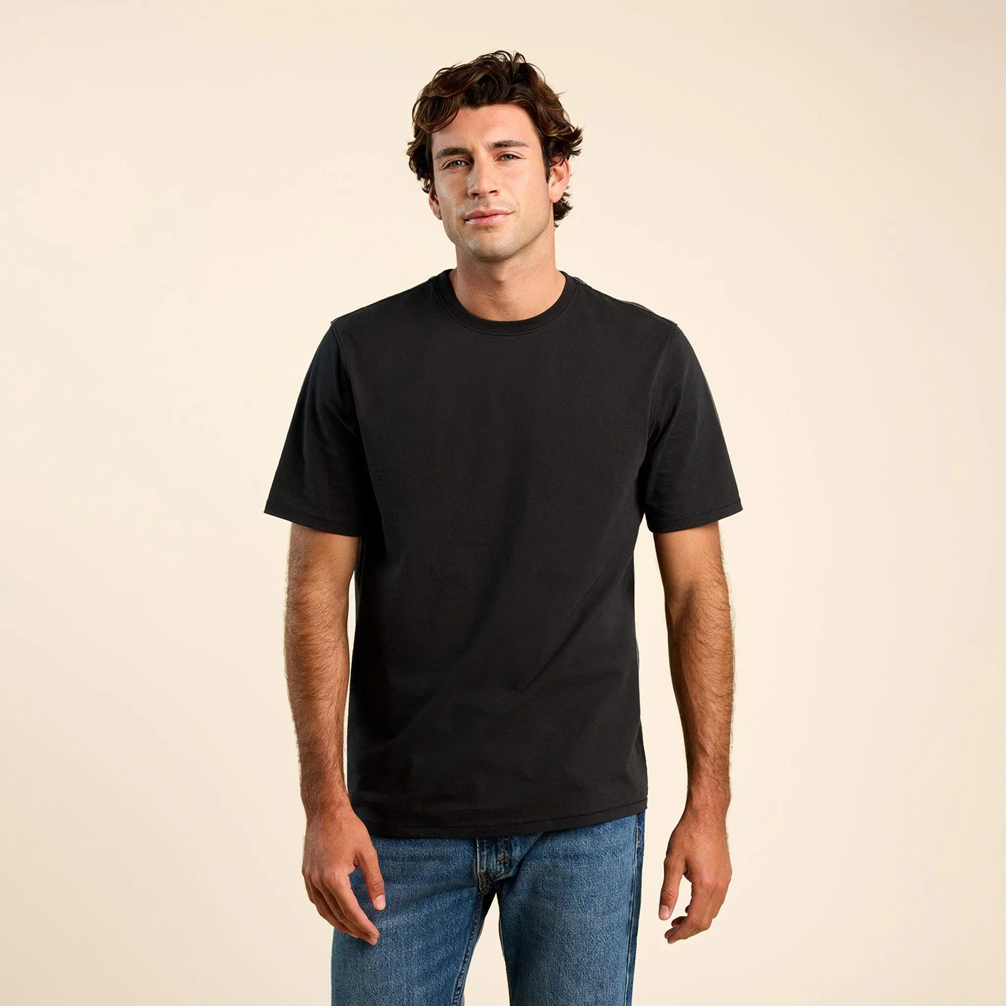 Vintage Cotton Men's Everyday T-Shirt | Black sold by nuuds