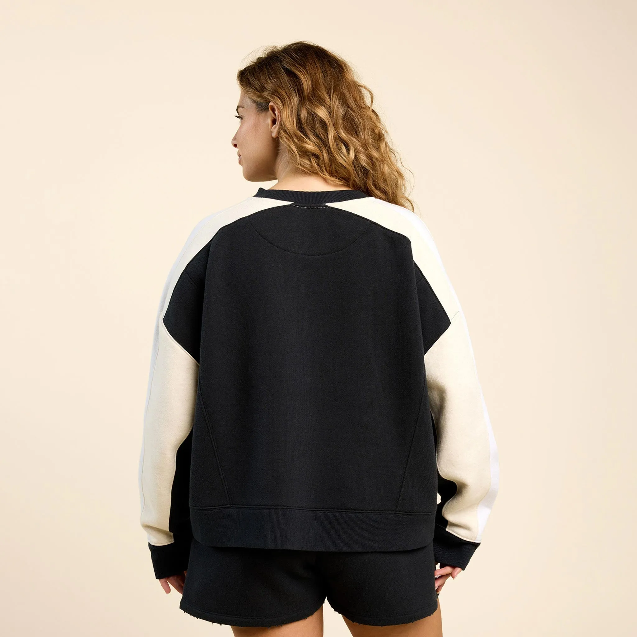 Vintage Fleece Sideline Crew | Black/Bone sold by nuuds product image thumbnail 4