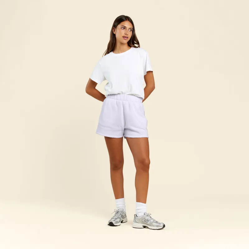 Vintage Fleece Short | Lilac sold by nuuds
