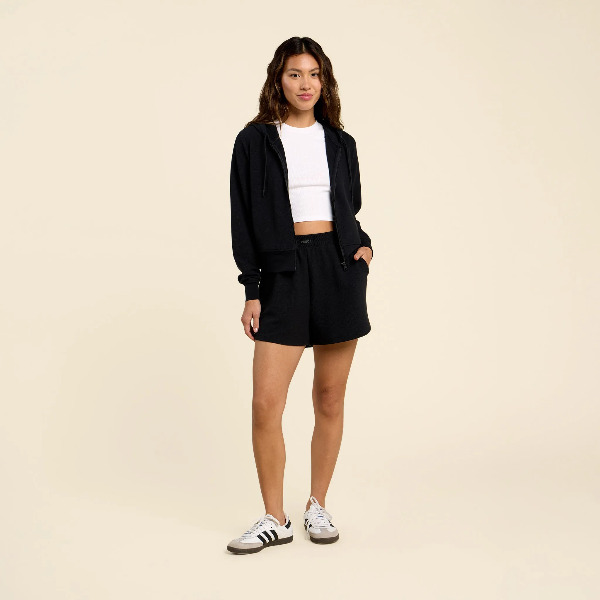 Sporty Waffle Short | Black sold by nuuds product image thumbnail 2