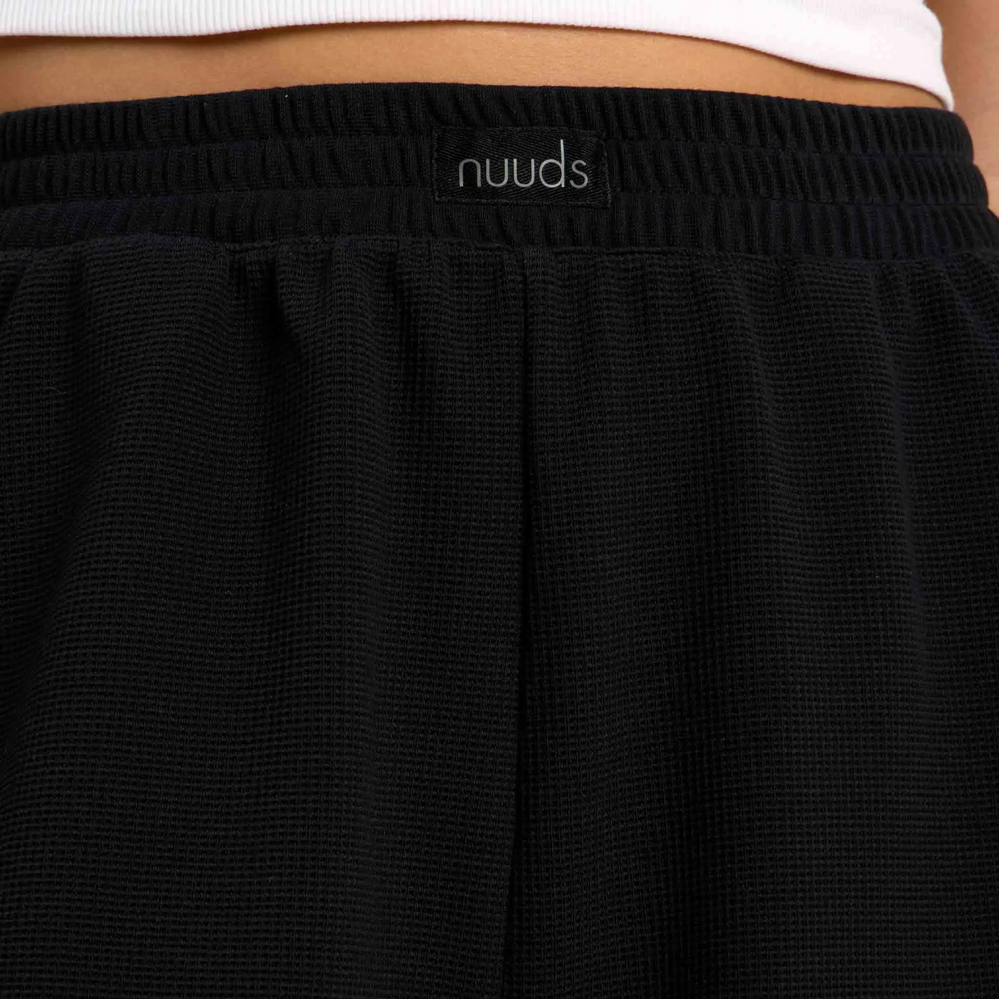 Sporty Waffle Short | Black sold by nuuds product image thumbnail 5