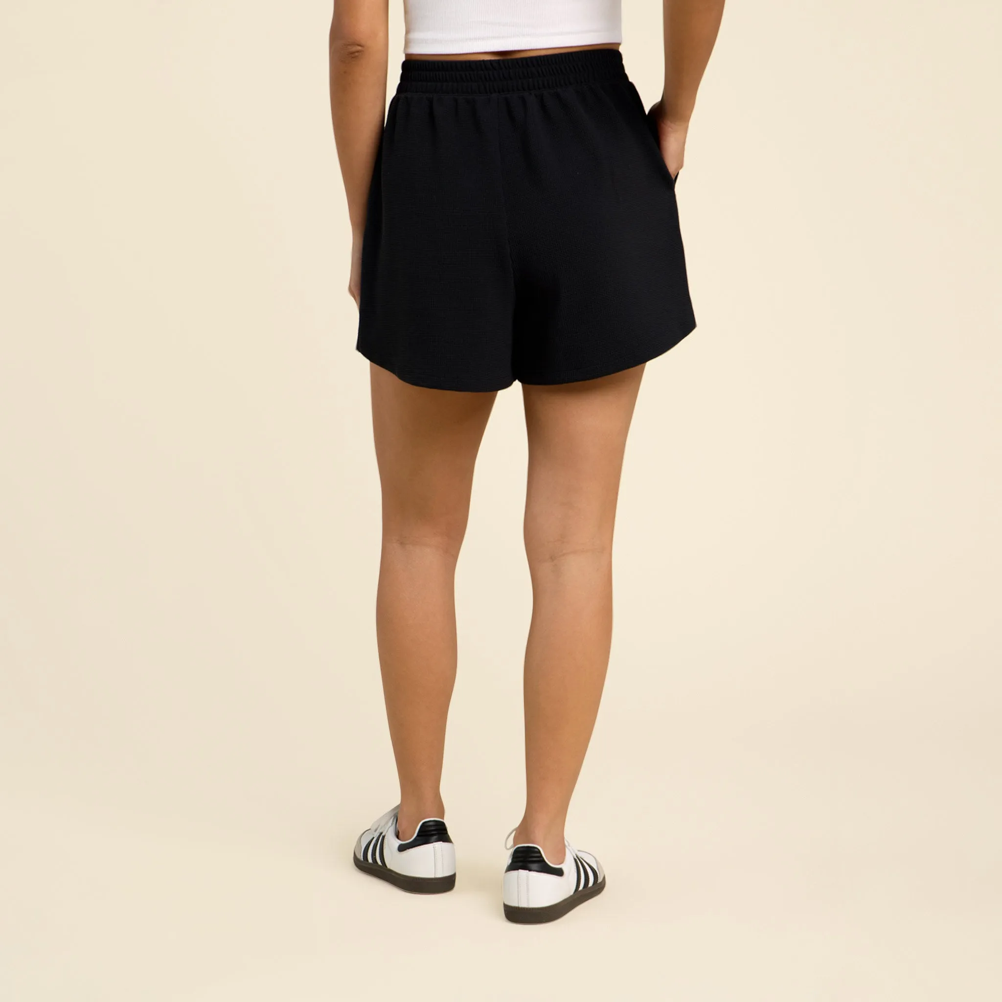 Sporty Waffle Short | Black sold by nuuds product image thumbnail 4
