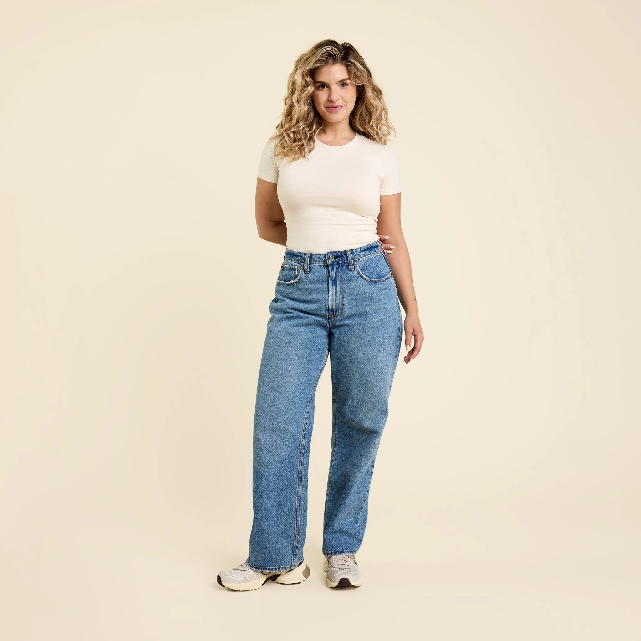 Cotton Stretch Short Sleeve Crewneck Bodysuit | Heather Bone sold by nuuds product image thumbnail 2