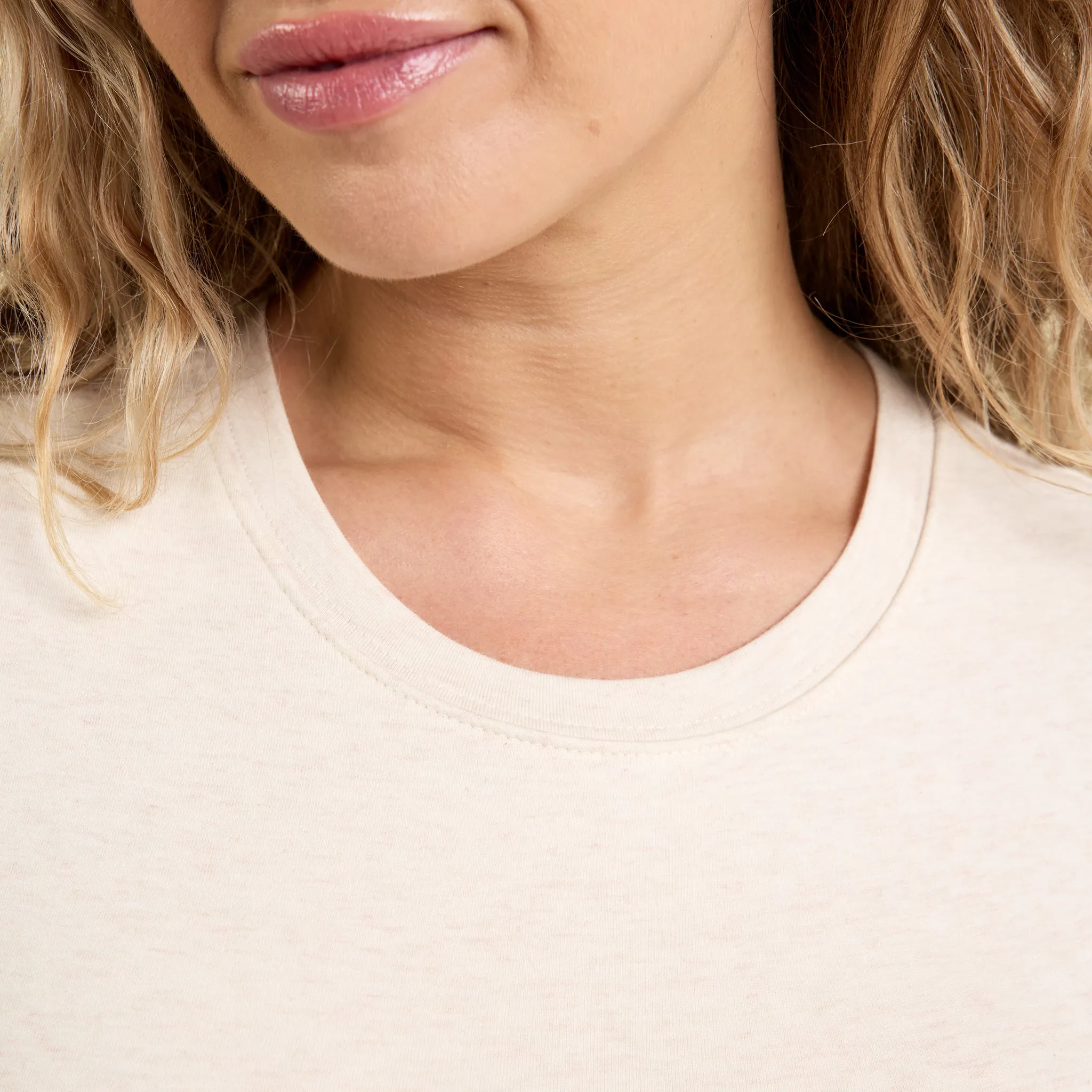 Cotton Stretch Short Sleeve Crewneck Bodysuit | Heather Bone sold by nuuds product image thumbnail 5