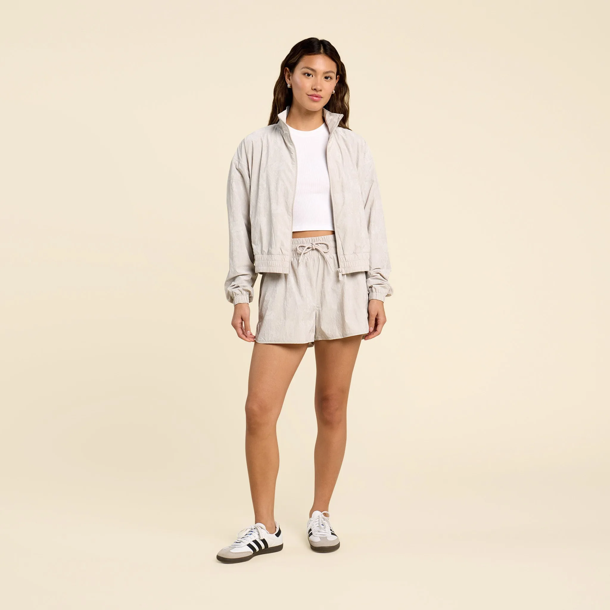 Retro Track Short | Pebble sold by nuuds product image thumbnail 2
