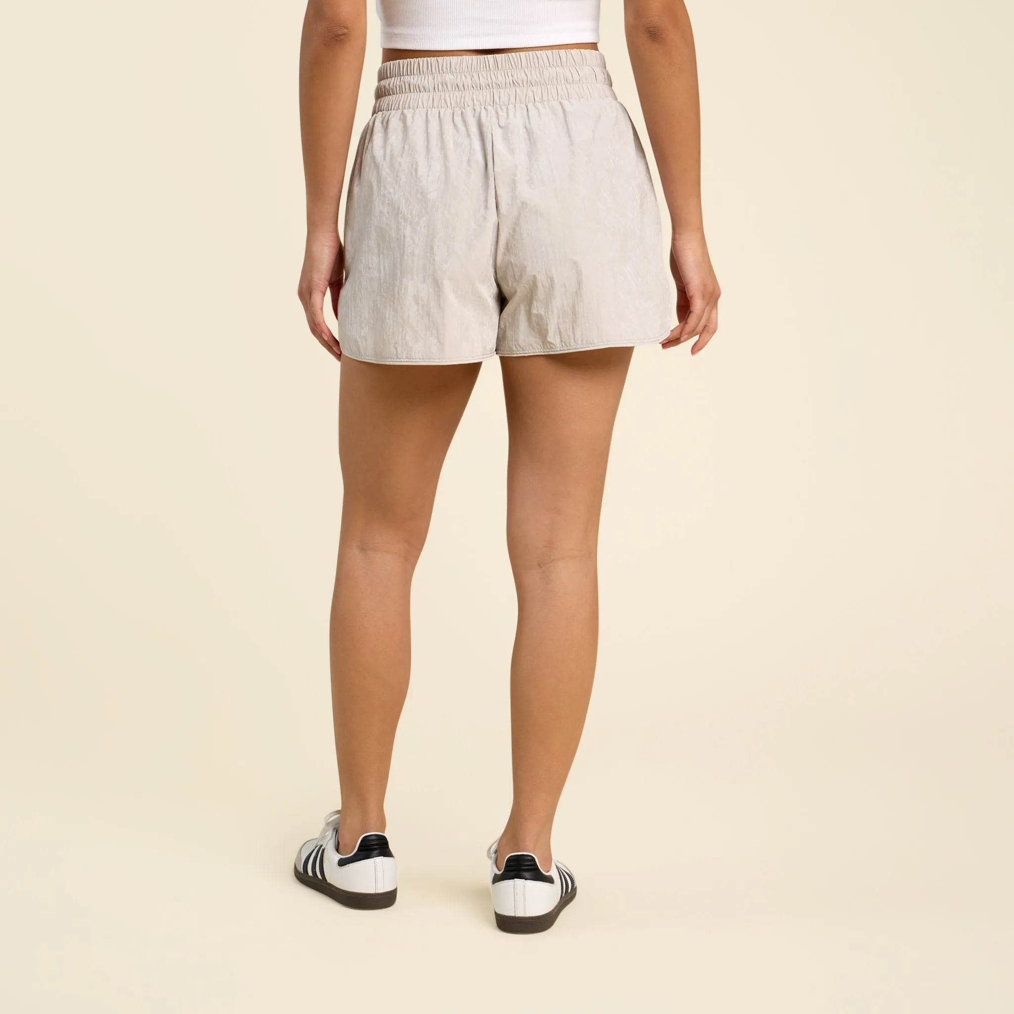 Retro Track Short | Pebble sold by nuuds product image thumbnail 4