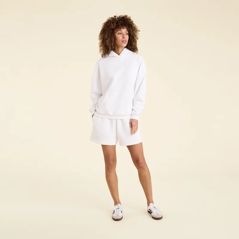 Vintage Fleece Short | White sold by nuuds